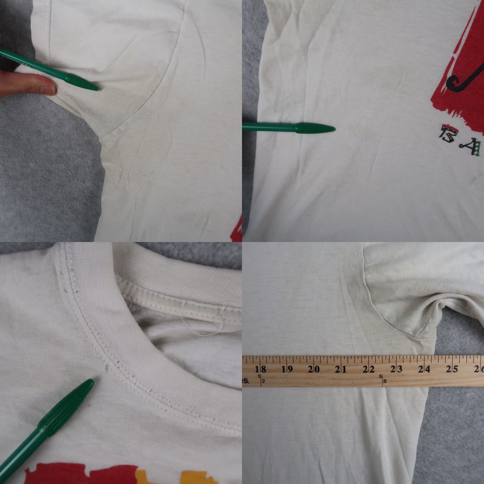 Vintage VINTAGE Bob Marley T-Shirt Men White Size L Graphic Print Reg Fit Crew Neck Short Sleeve Size US L / EU 52-54 / 3 - 9 Thumbnail