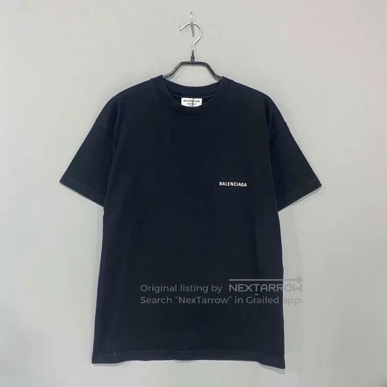 Balenciaga Balenciaga Black Front and Back Letter Logo Short Sleeve Size US S / EU 44-46 / 1 - 3 Thumbnail