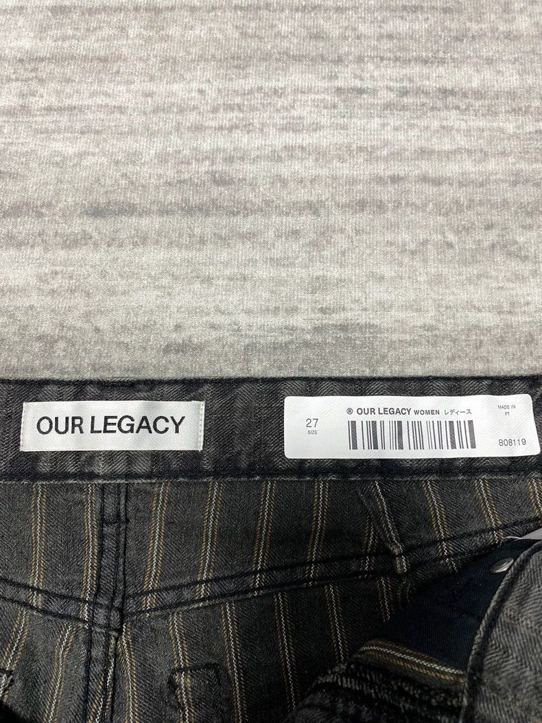 Our Legacy Our Legacy Our legacy Black and gray striped jeans-2507 Size US 27 - 5 Thumbnail