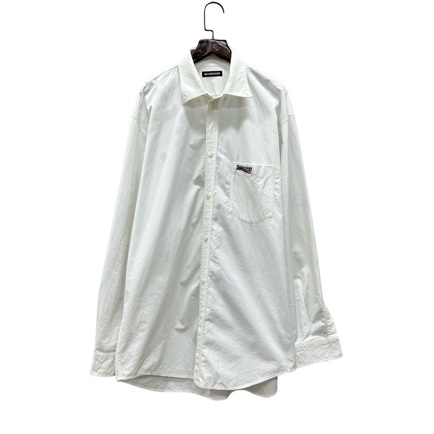 Balenciaga Balenciaga Logo White Button Up Shirt Size S Size US S / EU 44-46 / 1 - 1 Thumbnail