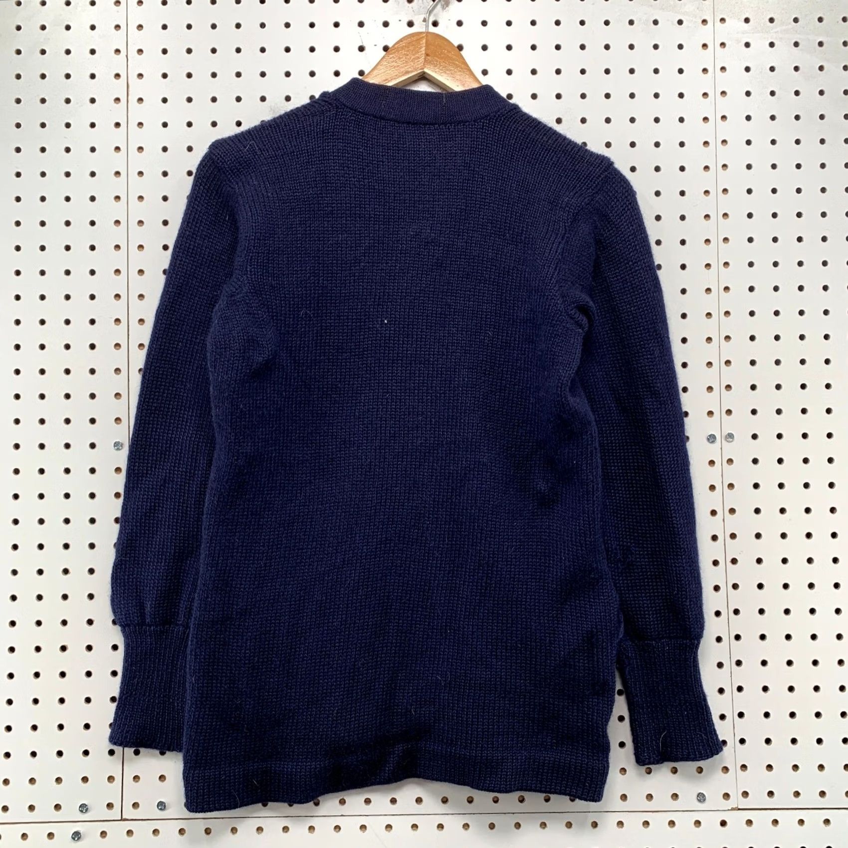 Vintage VINTAGE Logan Knitting Mills Cardigan Sweater Mens L Navy Wool 60s Size US L / EU 52-54 / 3 - 3 Thumbnail