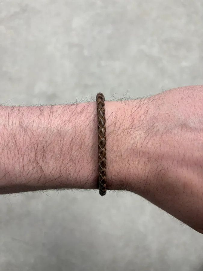 Bottega Veneta Bottega Veneta Brown Leather Braided Bracelet Size ONE SIZE - 4 Thumbnail