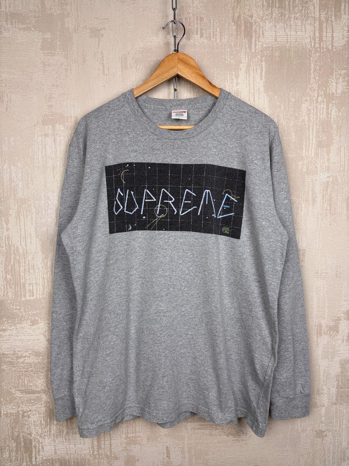 Supreme Supreme Blade Grid Box Logo Long Sleeve T-shirt Size US L / EU 52-54 / 3 - 1 Thumbnail