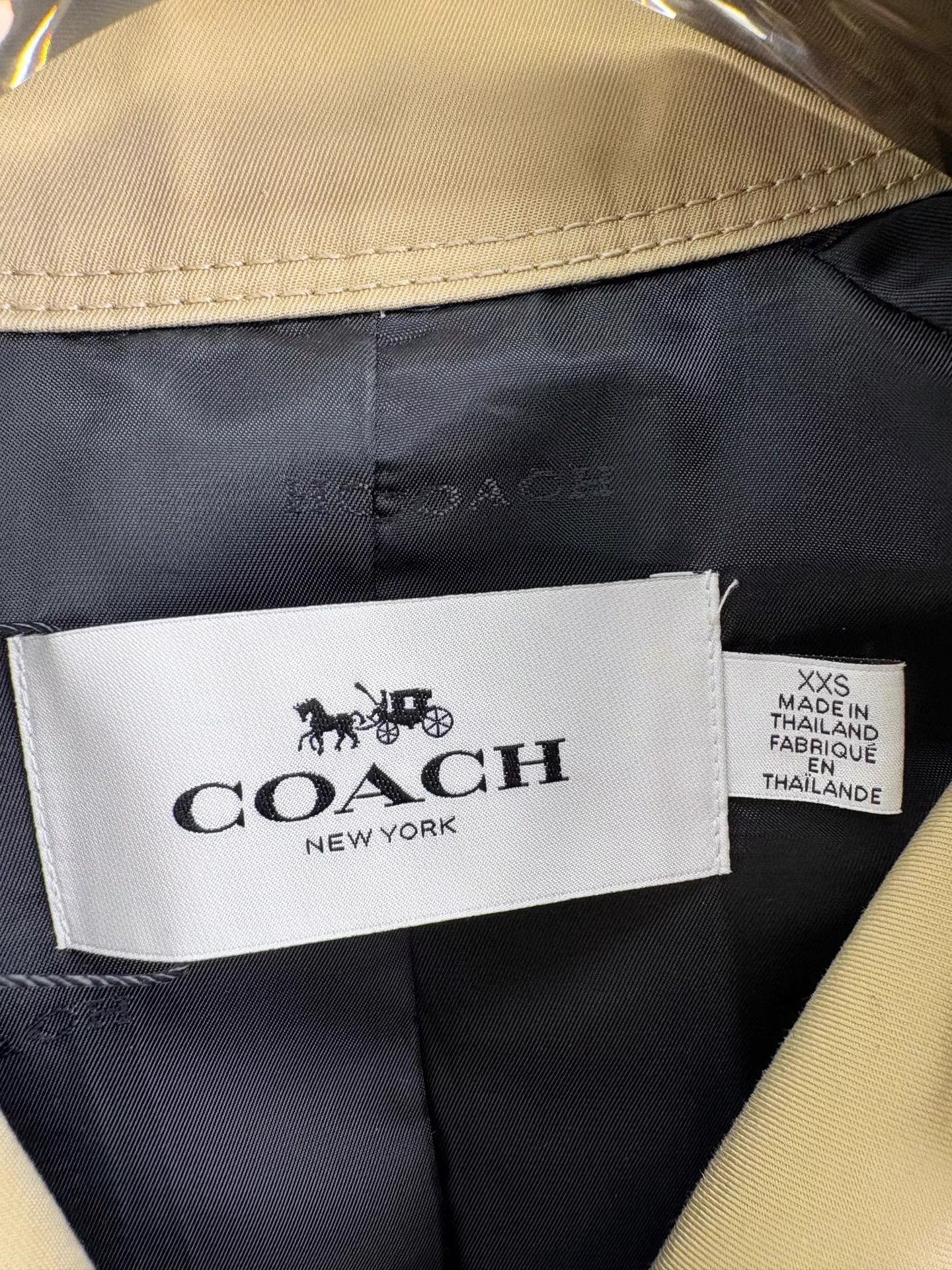Coach COACH Khaki Trench Coat Size US XXS / EU 40 - 5 Thumbnail