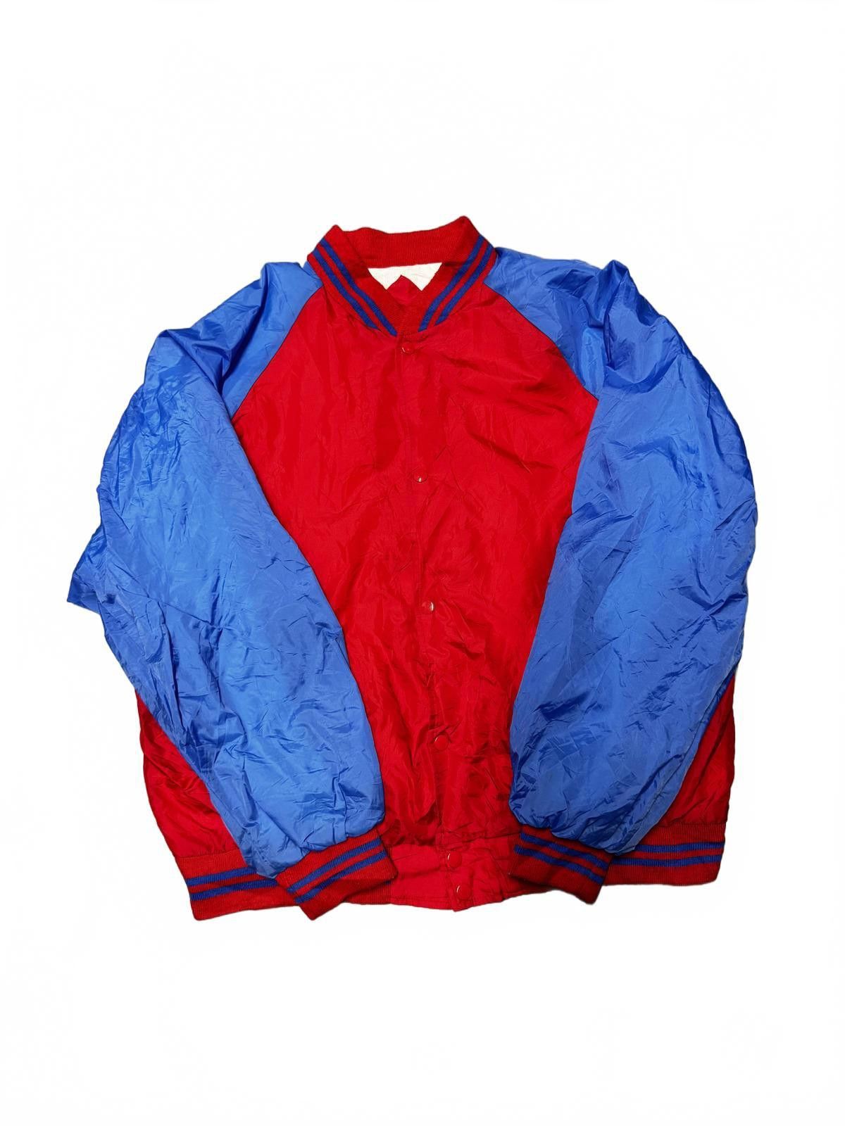 Designer Athletic Works Red and Blue Nylon Bomber Jacket Size US L / EU 52-54 / 3 - 2 Thumbnail