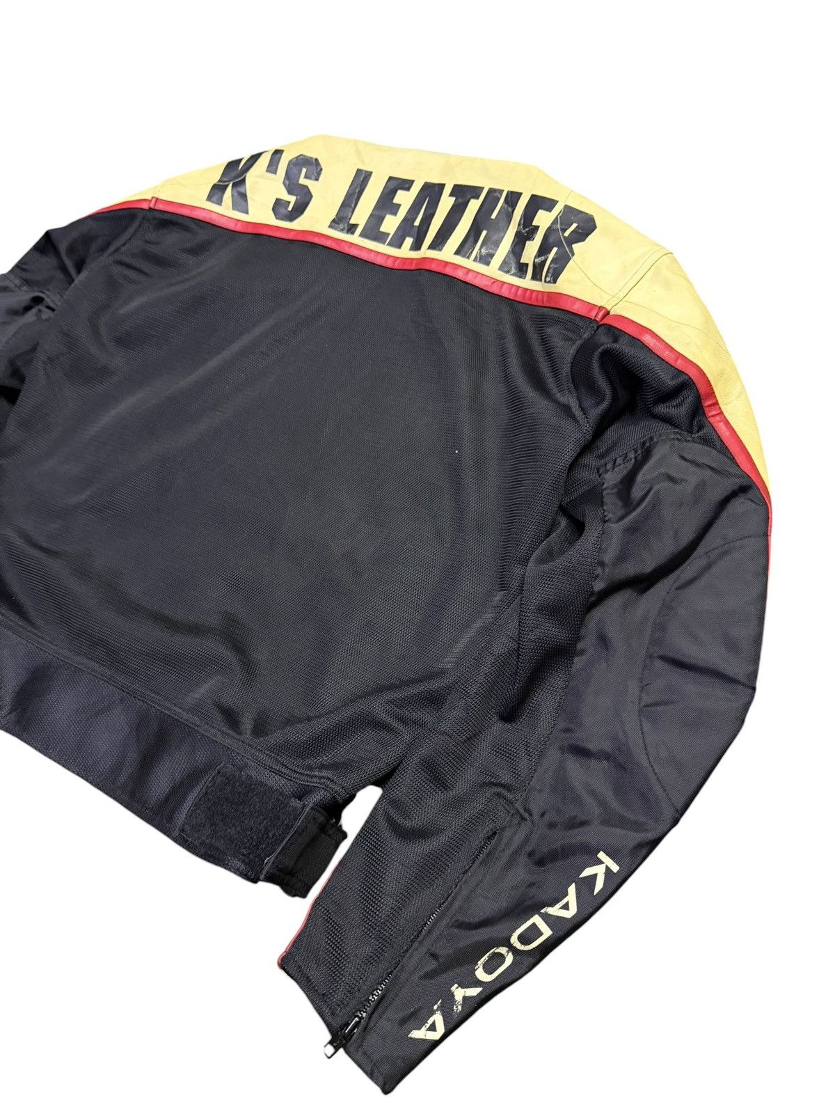 Kadoya Kadoya Black Horse Racing Team Half Leather Biker Jacket Size US L / EU 52-54 / 3 - 9 Thumbnail