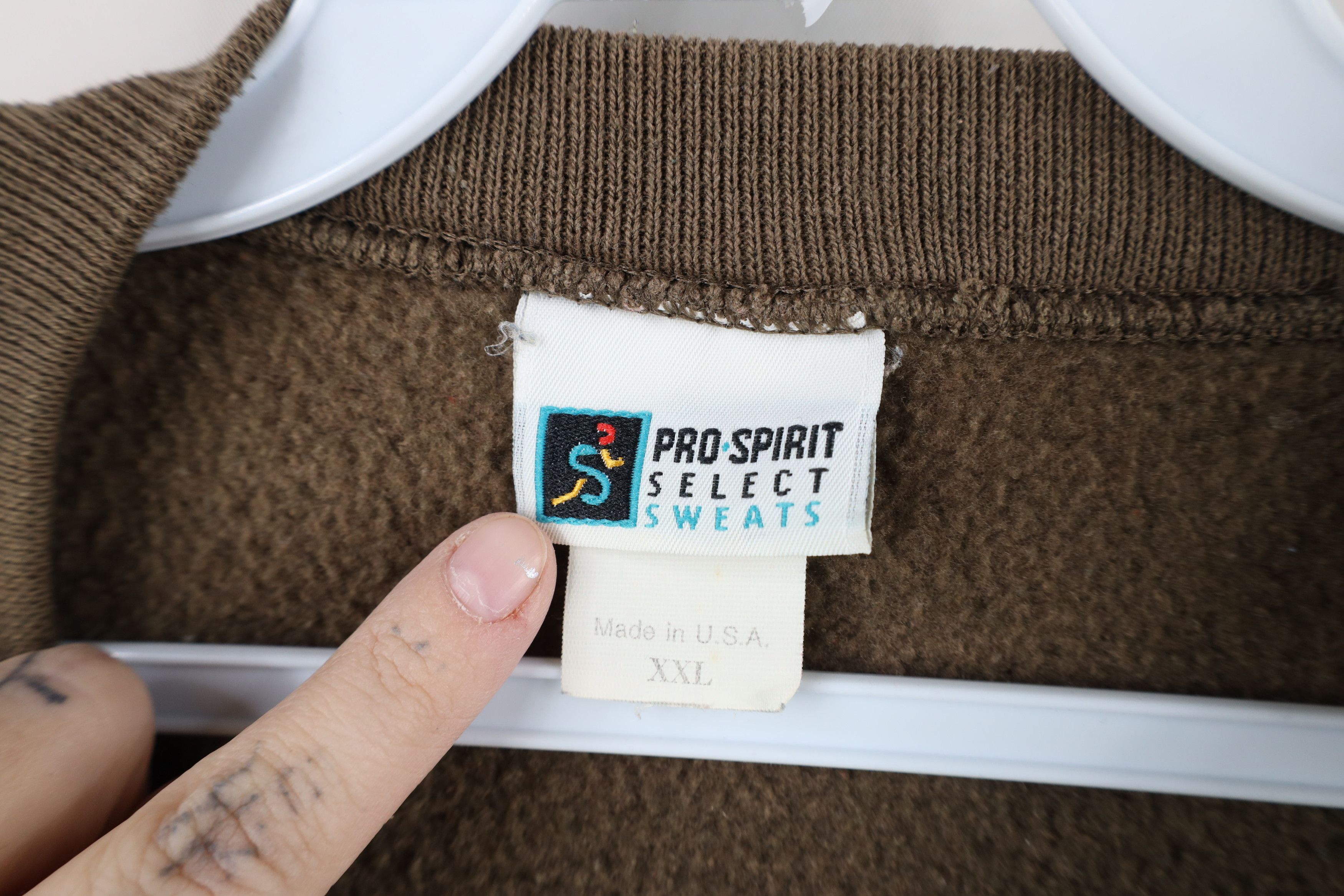 Vintage Vintage 90s Streetwear Blank Crewneck Sweatshirt Brown USA Size US XXL / EU 58 / 5 - 8 Thumbnail