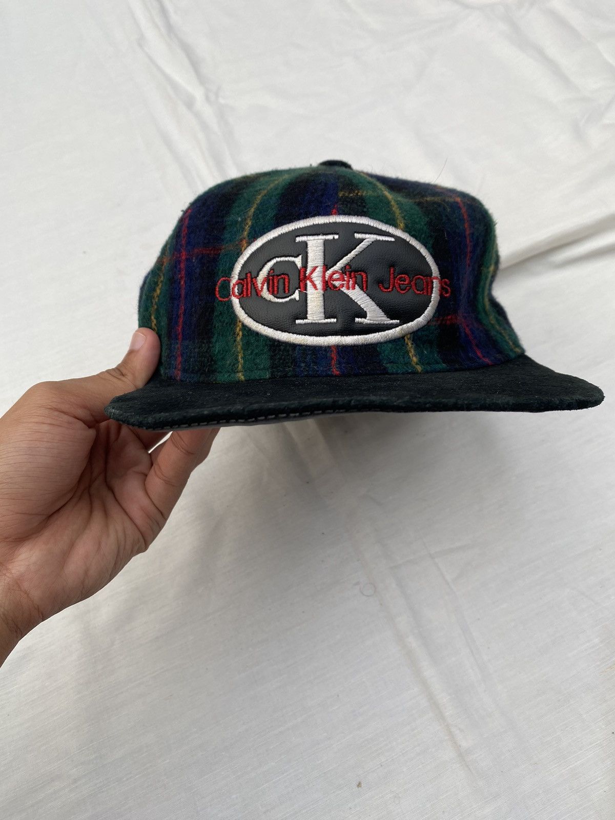 Calvin Klein × Vintage Vintage Calvin Klein Chekered Cap Size ONE SIZE - 5 Thumbnail
