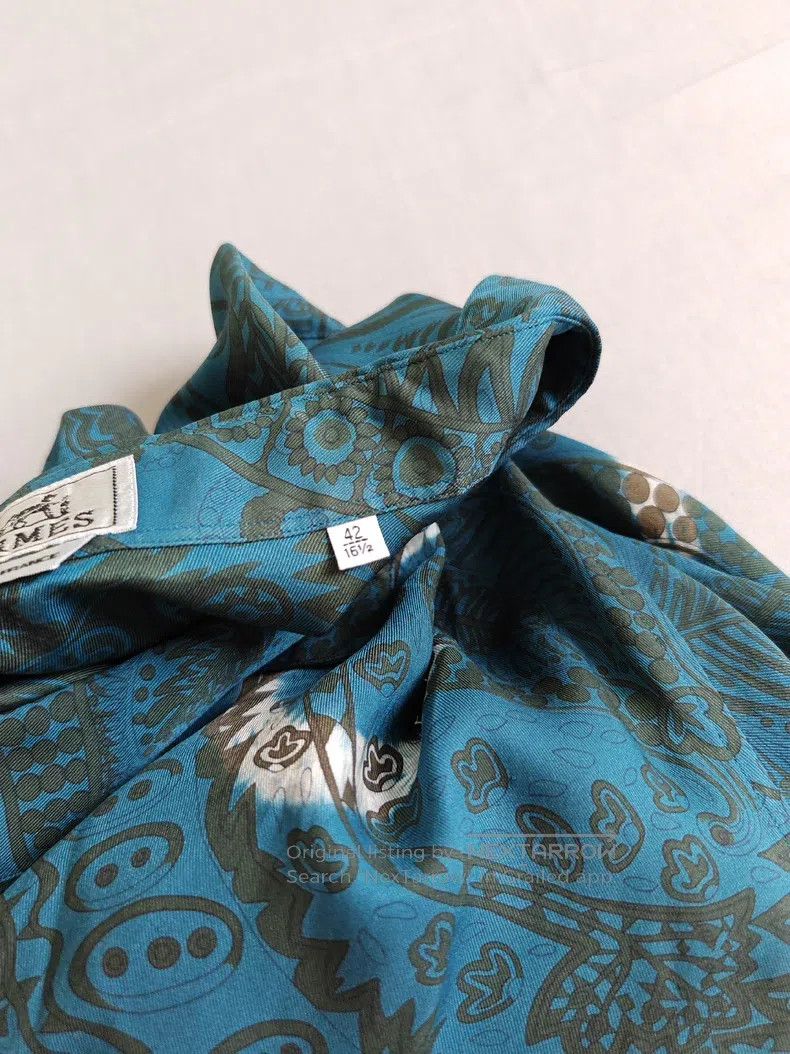 Hermes Hermes size 42 Runway Silk Shirt, 100% Mulberry Silk Fabric Size US XS / EU 42 / 0 - 5 Thumbnail