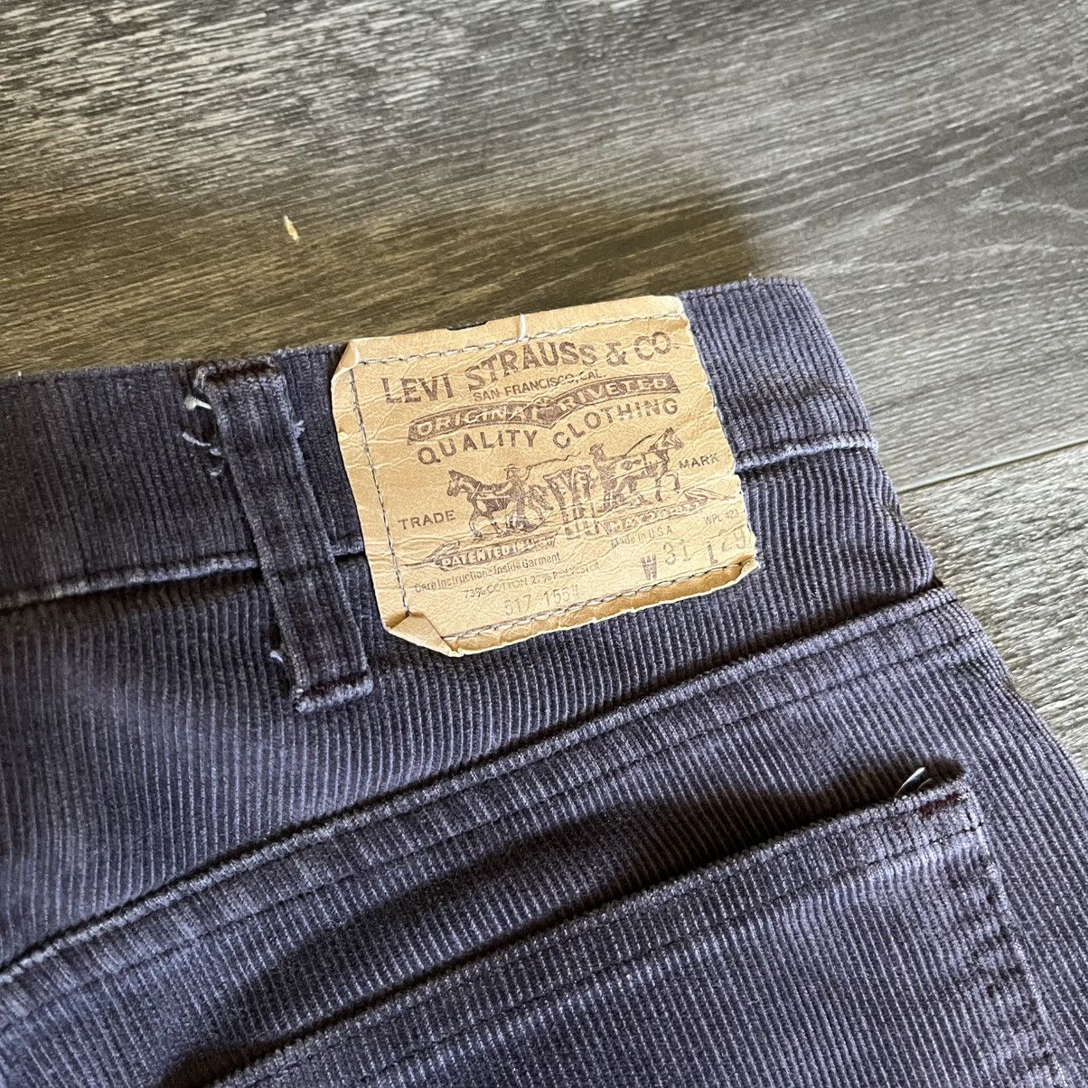 Levi's Vintage 1980s Levi’s 517 Corduroy Boot Cut Lavender Pants Size US 30 / EU 46 - 4 Thumbnail
