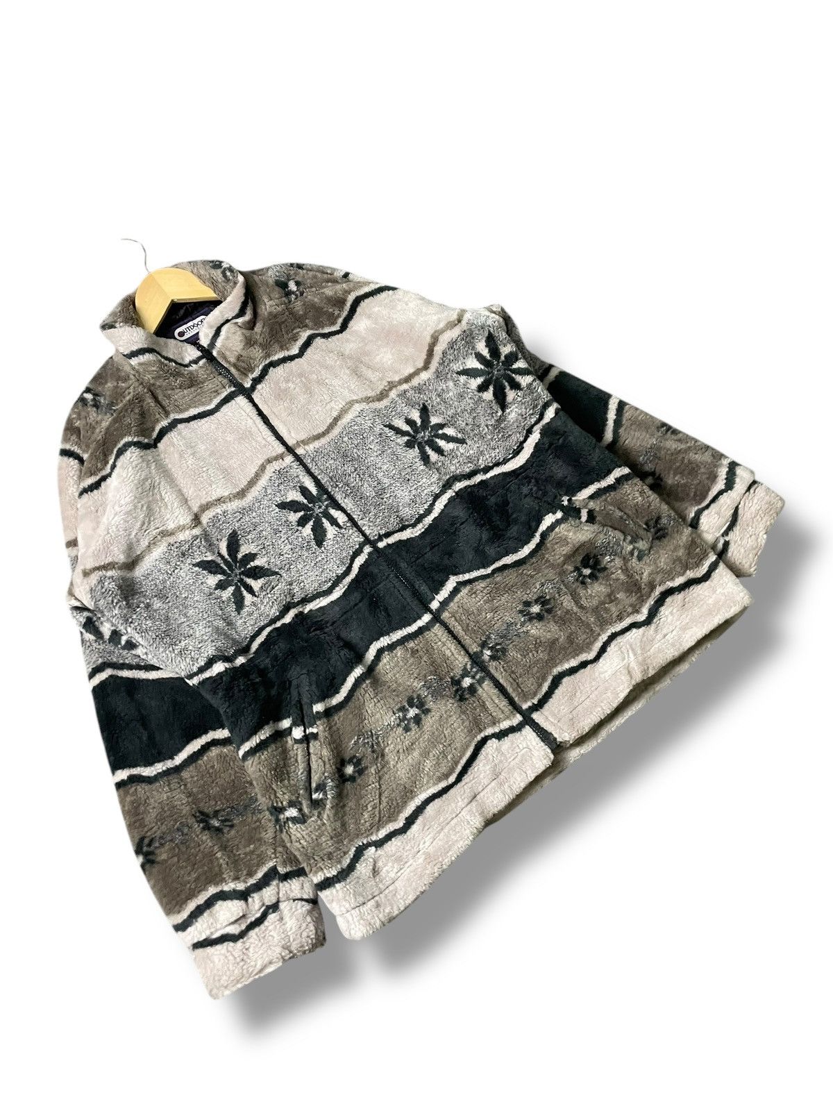Japanese Brand Outdoor Products Printed Fleece Zipper Jacket (66) Size US M / EU 48-50 / 2 - 4 Thumbnail
