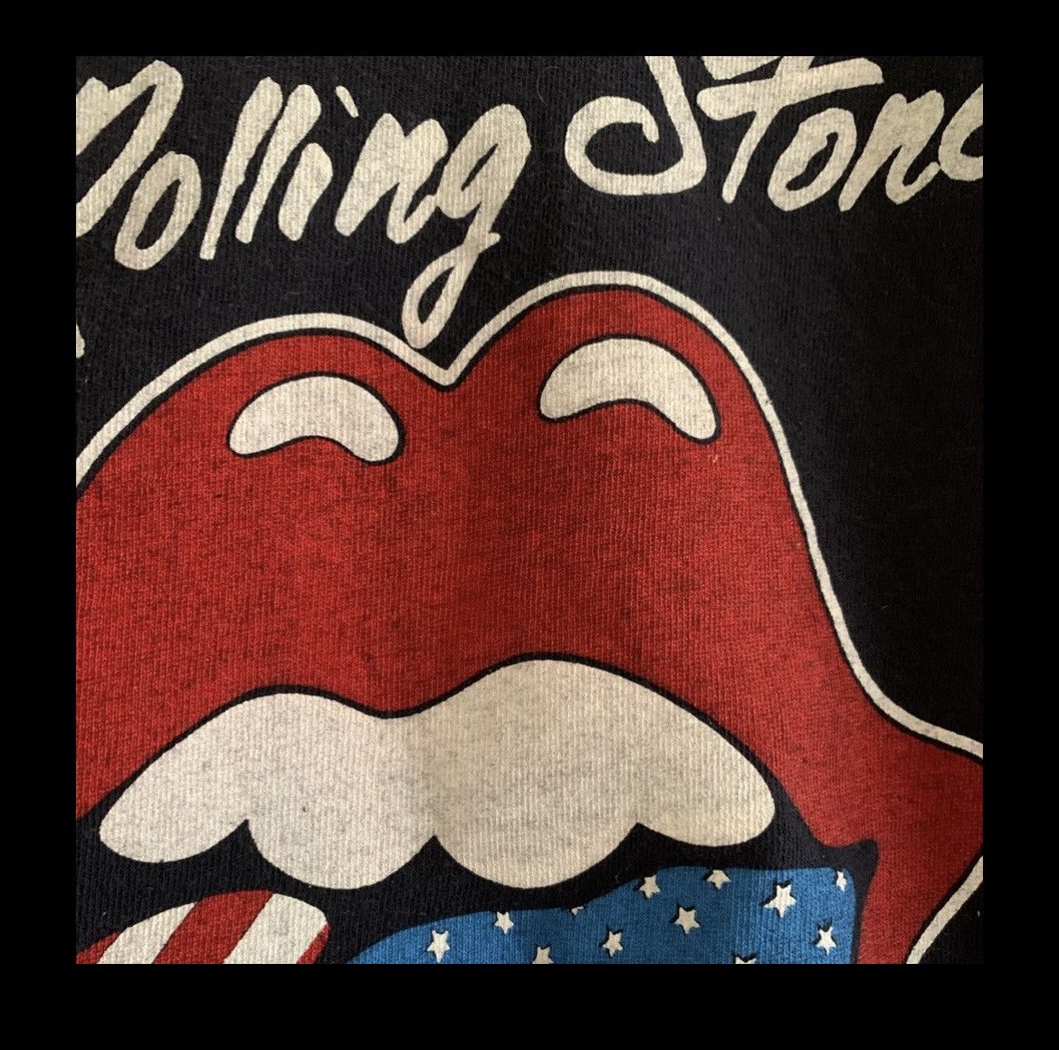 Vintage Vtg 1981 Rolling Stones North American Tour Black T-Shirt Size M / US 6-8 / IT 42-44 - 6 Thumbnail