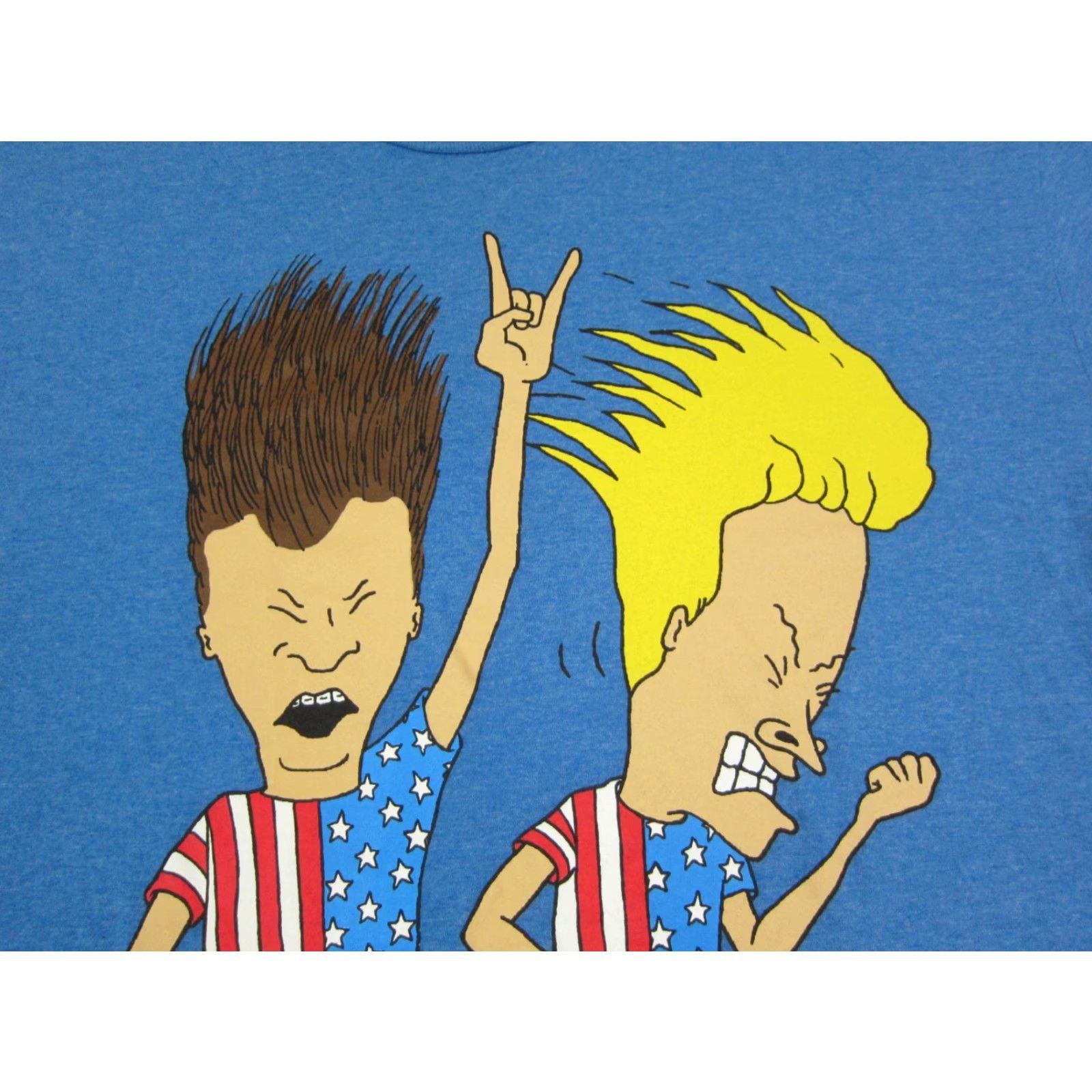 Vintage Beavis and Butt-Head Shirt Mens XL Blue White Crew Neck Tee 90s Graphic T-Shirt Size US XL / EU 56 / 4 - 4 Thumbnail