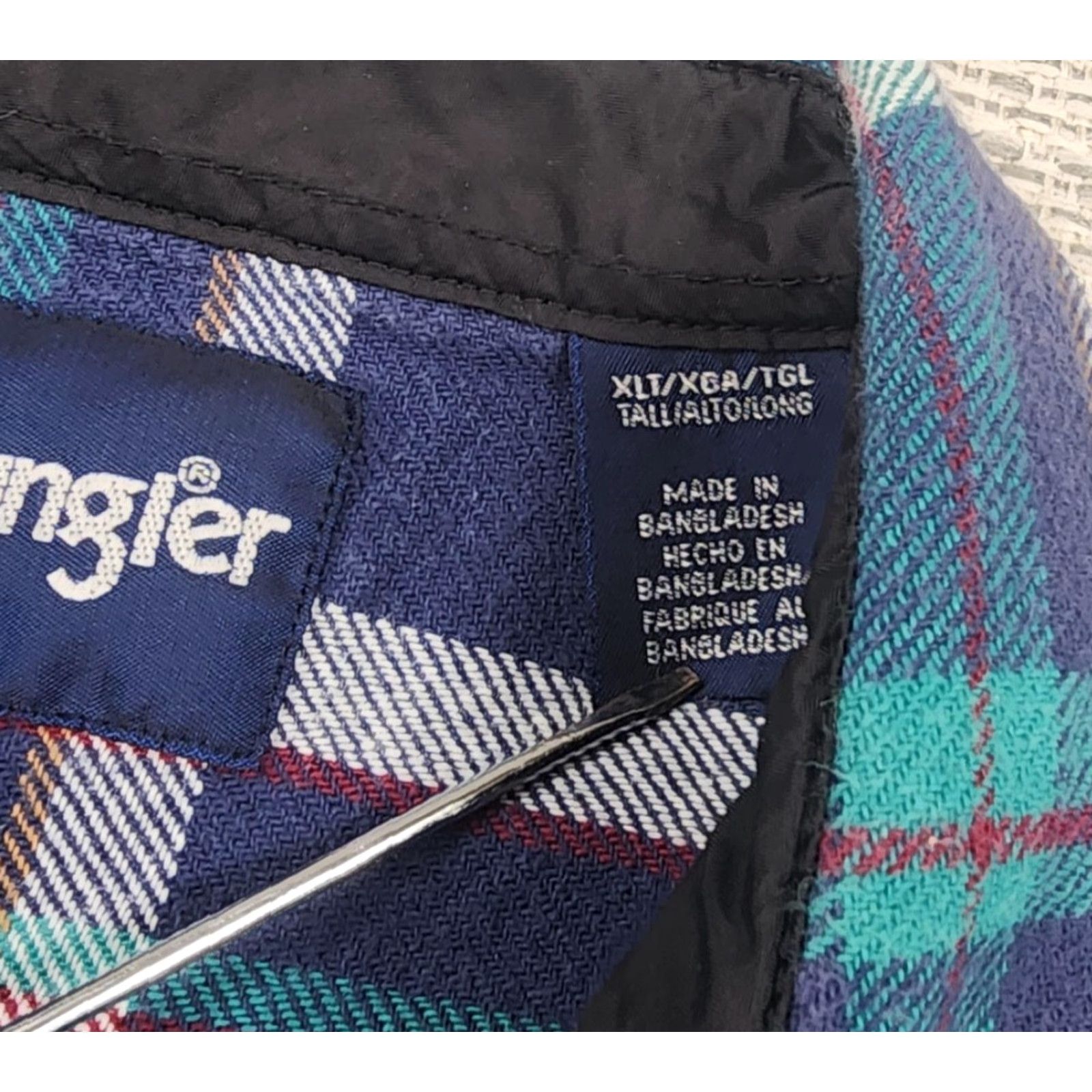 Wrangler VINTAGE Wrangler Shirt Mens XL Tall Western Plaid Flannel Pearl Snap Button-Up Long Sleeve Casual Workwear Mens Size US XL / EU 56 / 4 - 7 Thumbnail