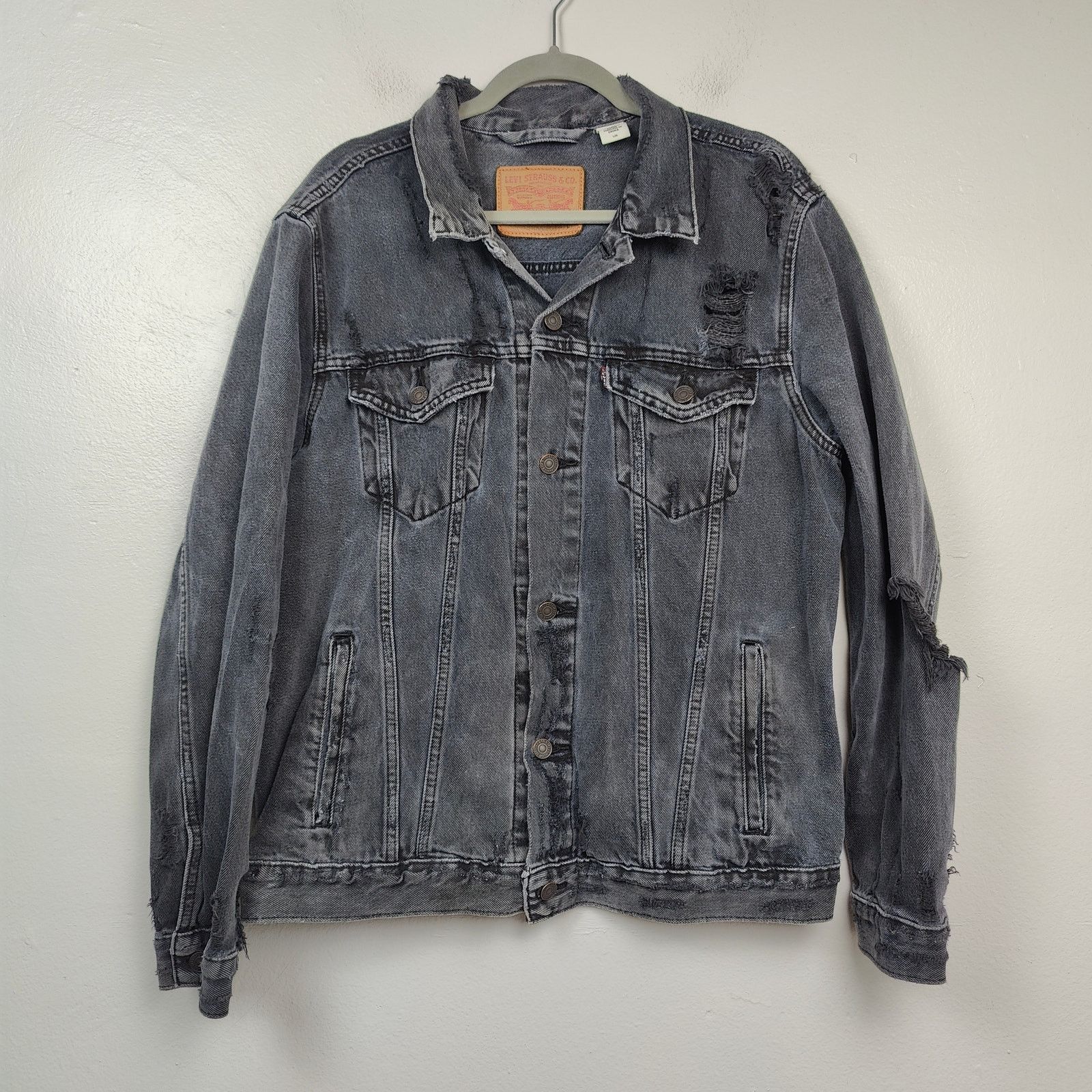 Levi's charcoal trucker jacket sale