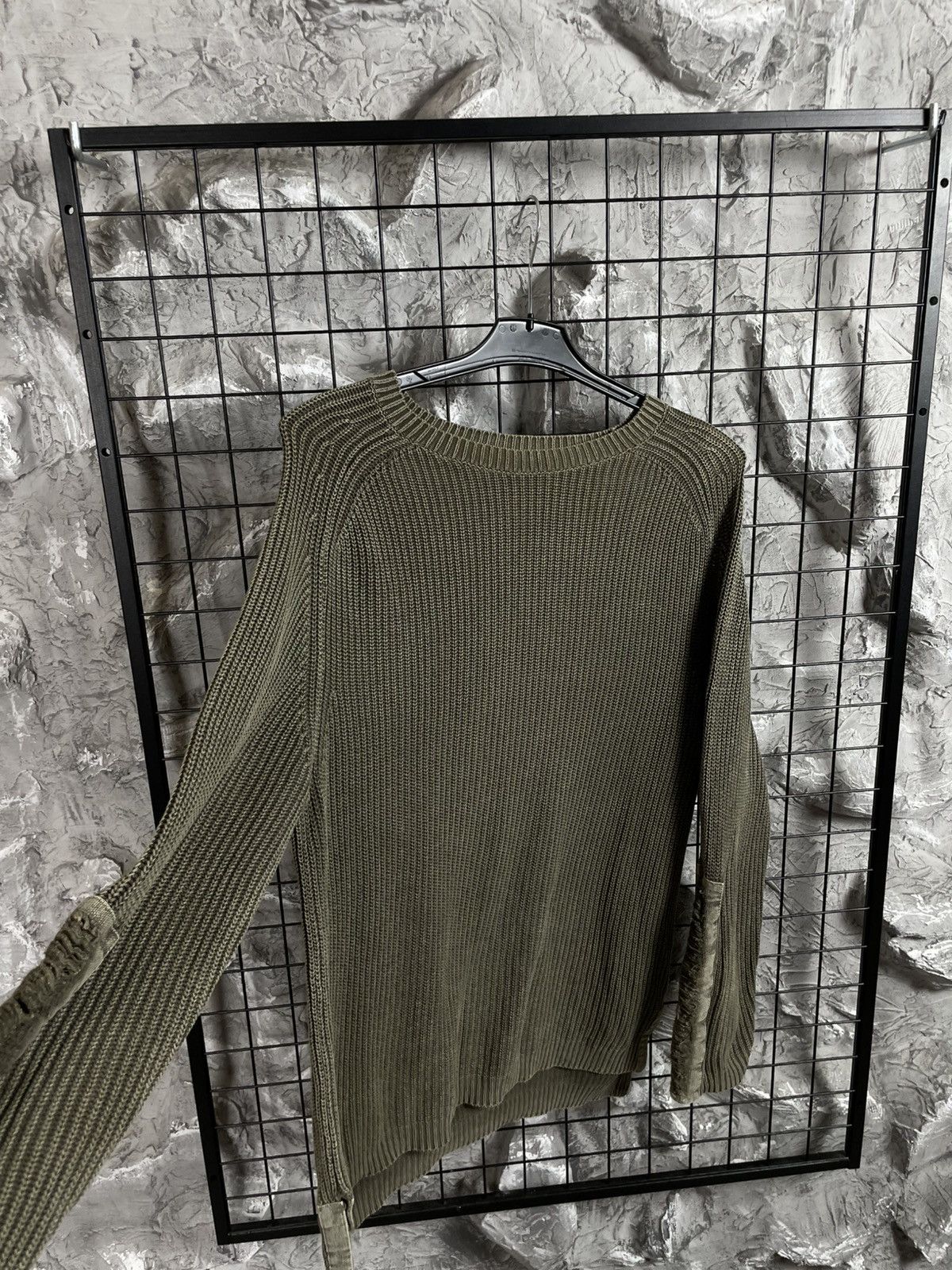 Junya Watanabe Y2K Textured Fade Distressed Sweater Military Archive Vibe Size US L / EU 52-54 / 3 - 8 Thumbnail