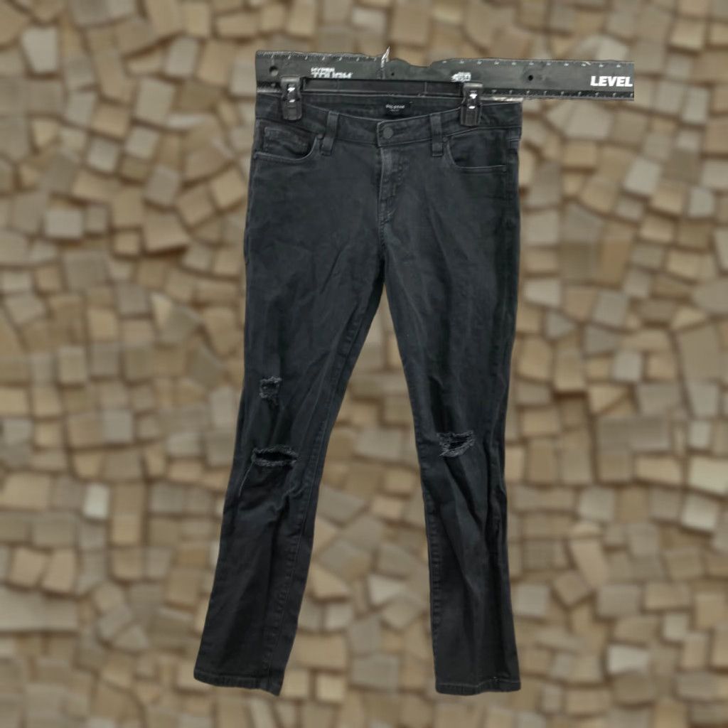 Vintage BIG STAR Jeans Skinny Size 12 Womens Black Dark Wash Denim 5-Pocket Regular Rise Low 28in Inseam 28in Belt Loops Zipper Button Logo Fashion Clothing Size 34" / US 12 / IT 48 - 1 Thumbnail