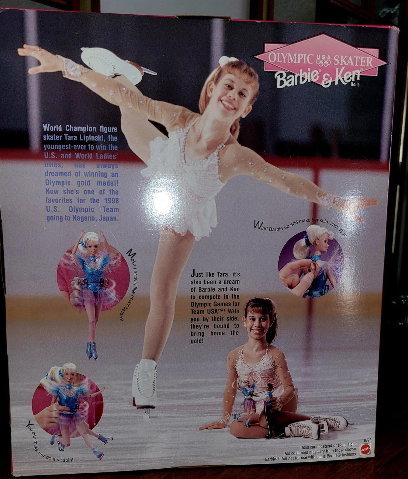 Designer 1997 Olympic Skater Barbie & Ken Skate Spin USA 18726 New Size ONE SIZE - 2 Thumbnail