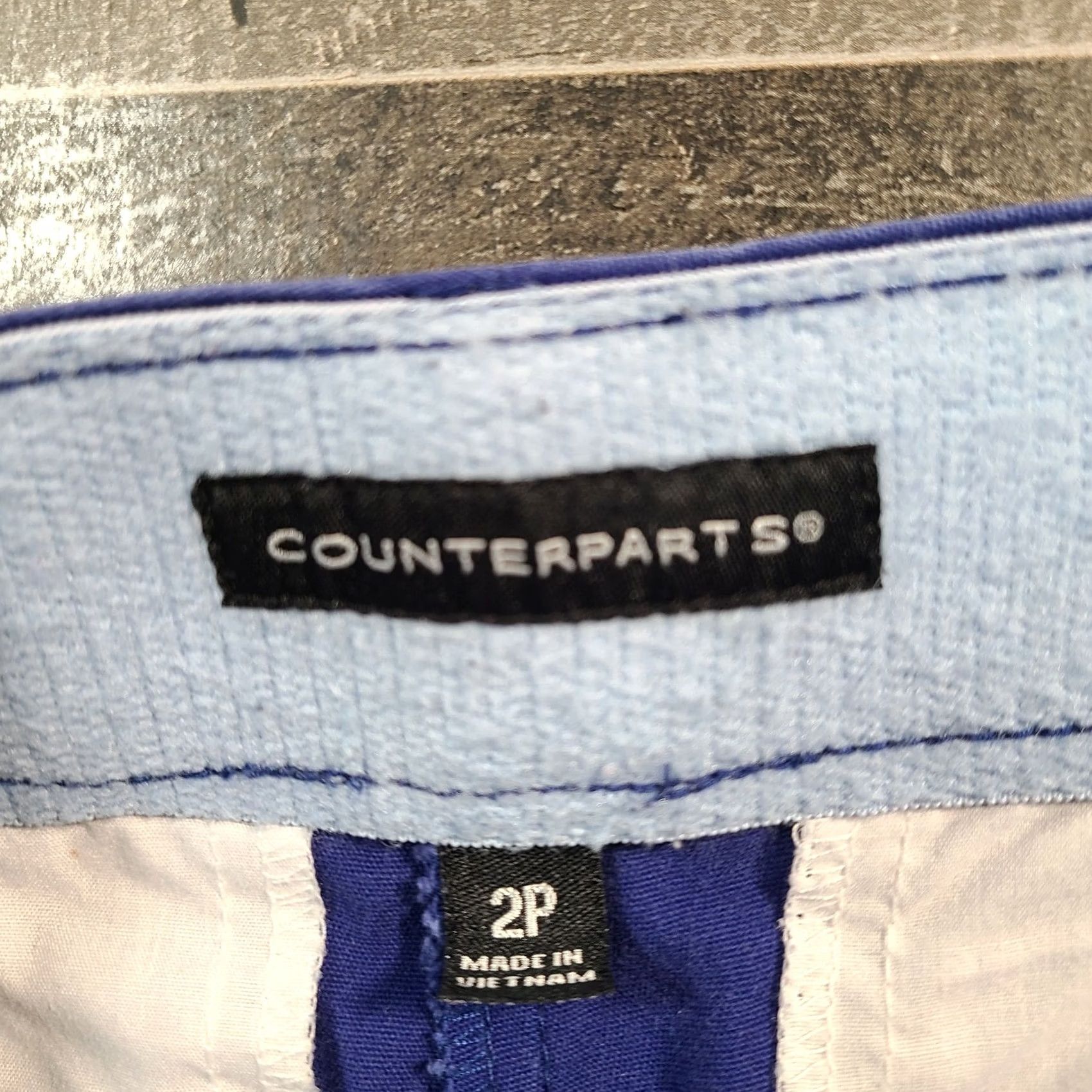 Vintage Counterparts Pants Womens 2P Petites Purple Capri Low Rise Straight Zip Closure Size 26" / US 2 / IT 38 - 3 Thumbnail
