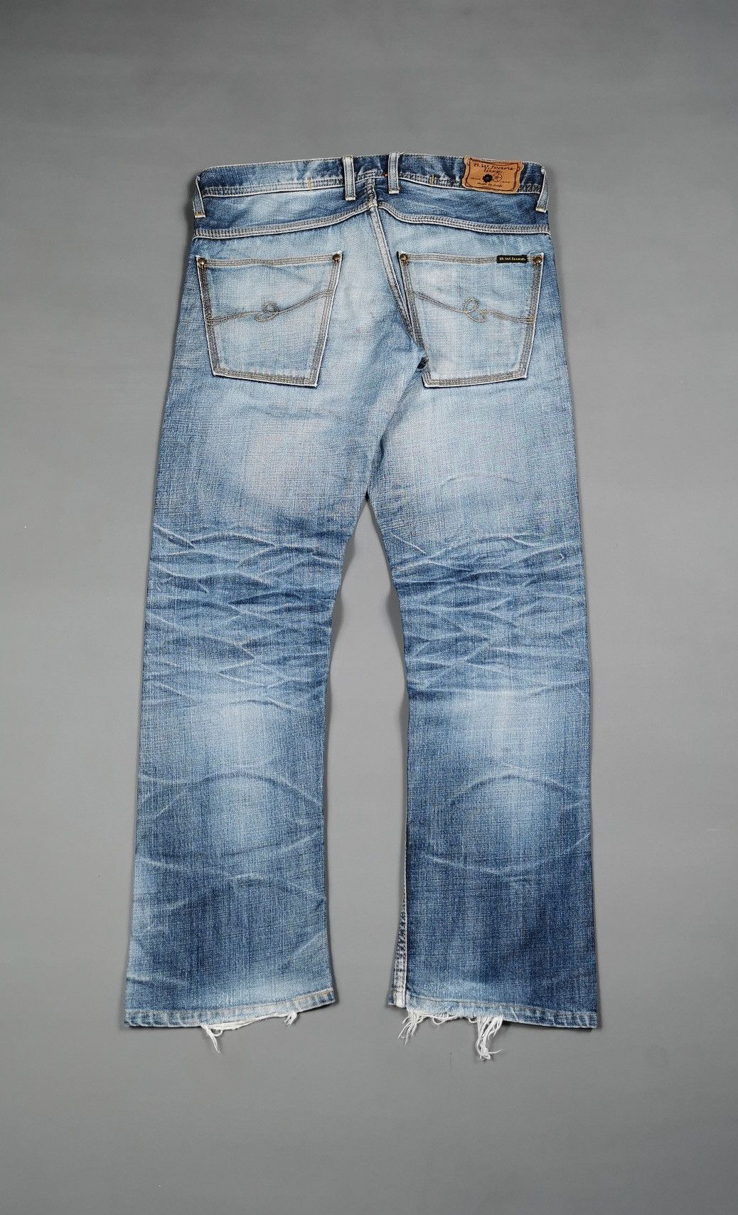Kapital Twist Leg Shoecut Blue Way Japan Distressed Jeans Size US 34 / EU 50 - 4 Thumbnail