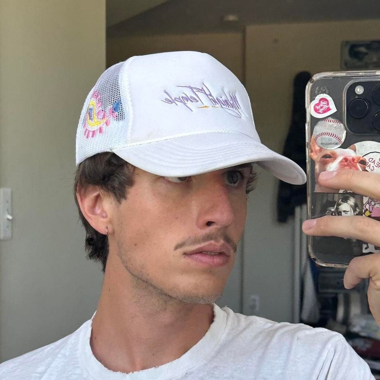 Other Midnight Temple Detroit White Multi Colored Foam Trucker Hat Size ONE SIZE - 8 Thumbnail