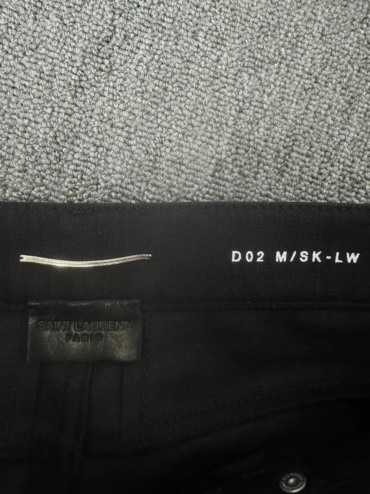 Saint Laurent Paris SLP 15FW 5-Zip Leather Trim Black Skinny Jeans 31 Size US 31 - 5 Thumbnail