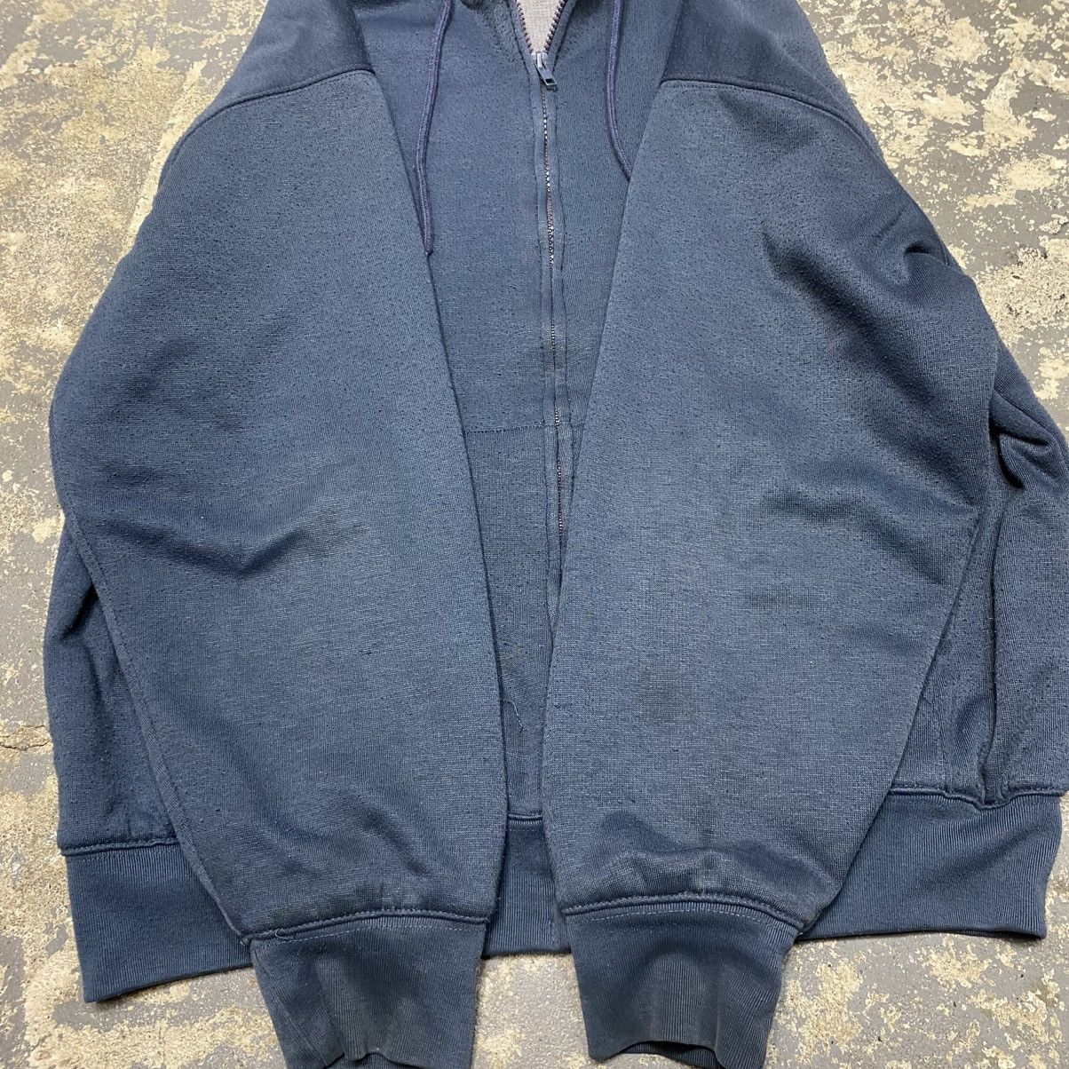 Japanese Brand × Vintage Vintage Athletic Blue Waffle Insulated Thermal Zip Hoodie Size US L / EU 52-54 / 3 - 7 Thumbnail