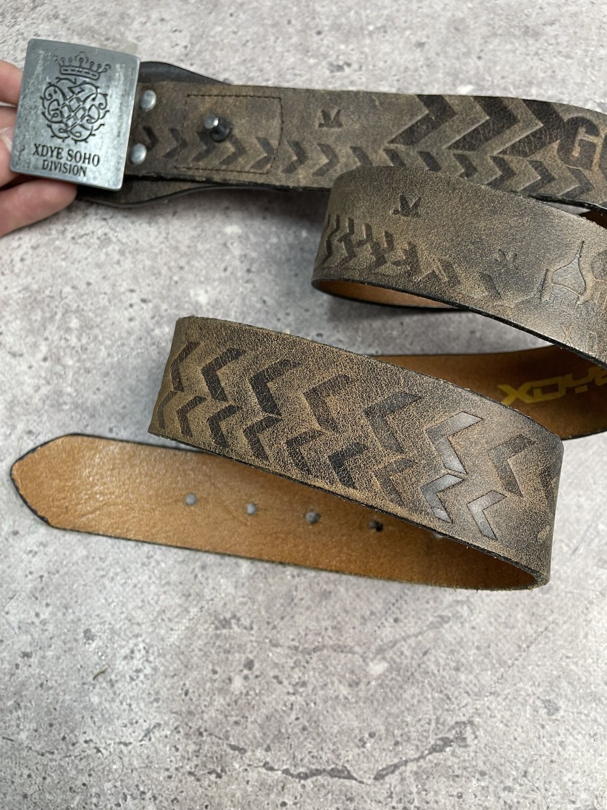 Hysteric Glamour Vintage Leather Belt Y2K Rhinestones Punk Metal Avant Garde Size 34 - 8 Thumbnail