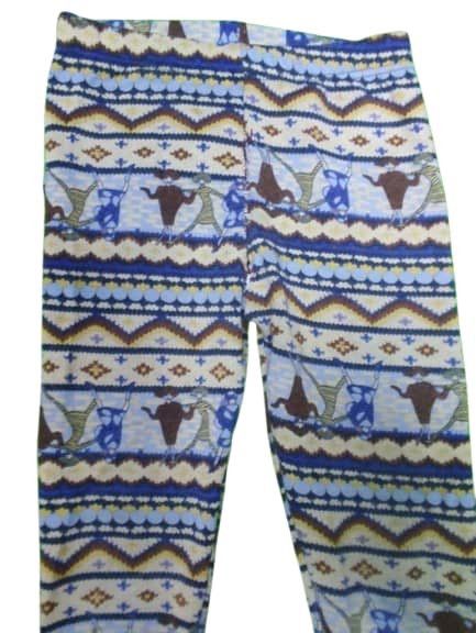 Vintage VINTAGE LIKE NAVAJO DESIGN LEGGING SWEATPANTS Size 33" - 2 Thumbnail
