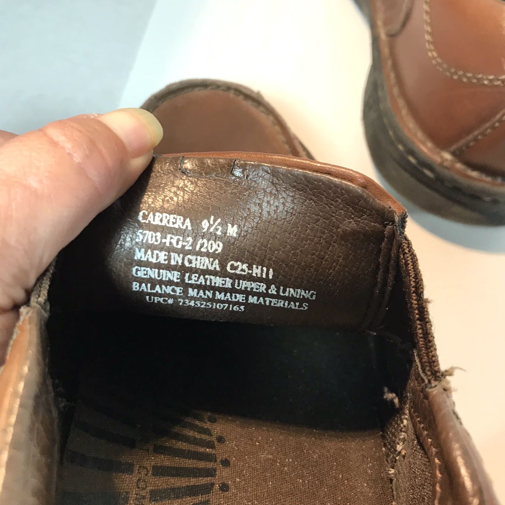 Carrera Streetcars Carrera Brown Leather Slip On Loafers Men's Size 9.5M Casual Comfort Size US 9.5 / EU 42-43 - 5 Thumbnail