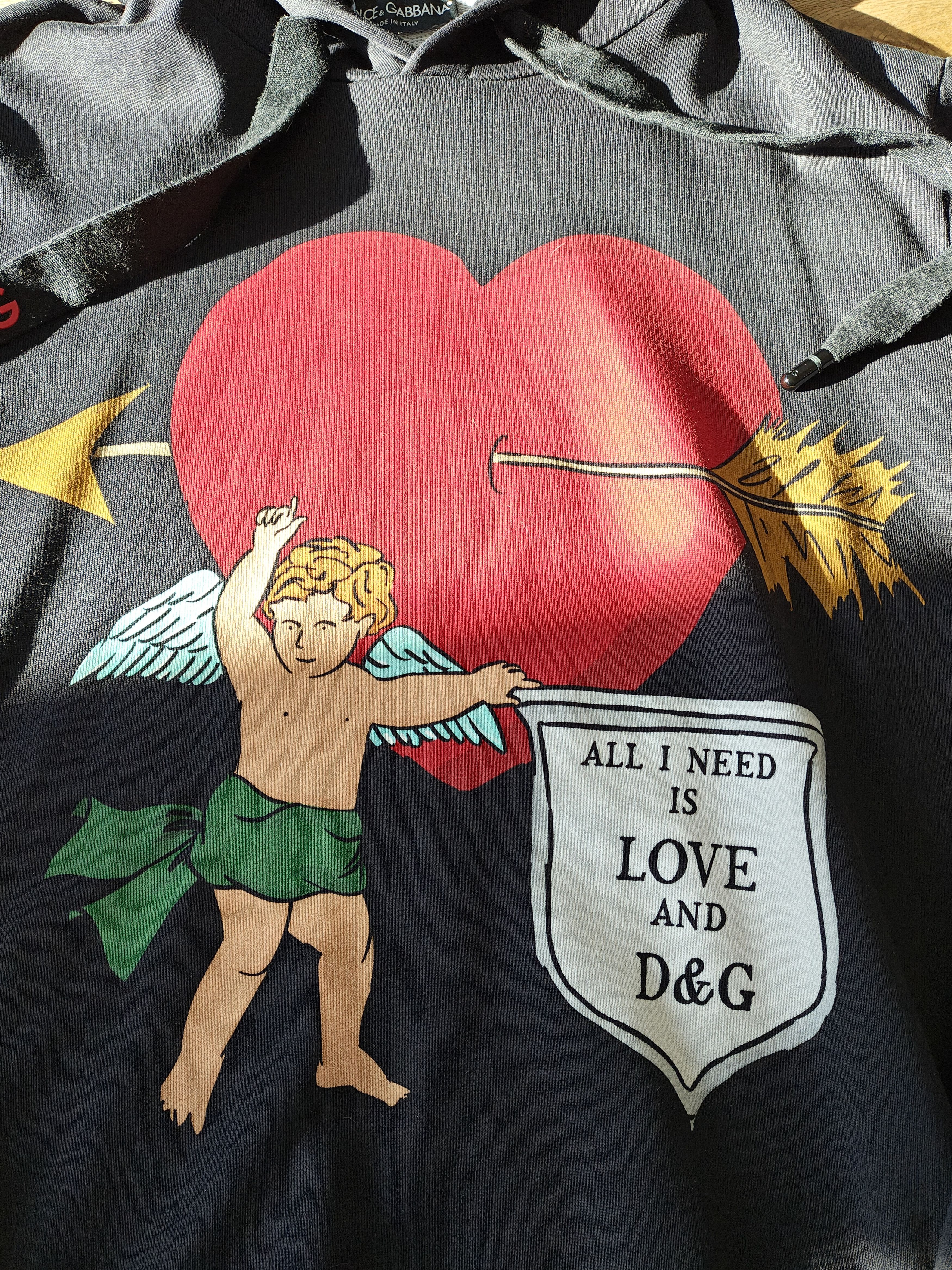 Dolce & Gabbana Men's Dolce & Gabbana Cupid Hoodie Size US L / EU 52-54 / 3 - 2 Thumbnail