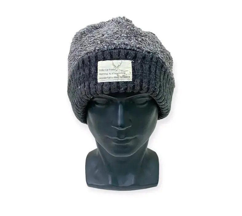 Japanese Brand Japanese Brand Fur Fleece Beanie Hat Size ONE SIZE - 1 Thumbnail