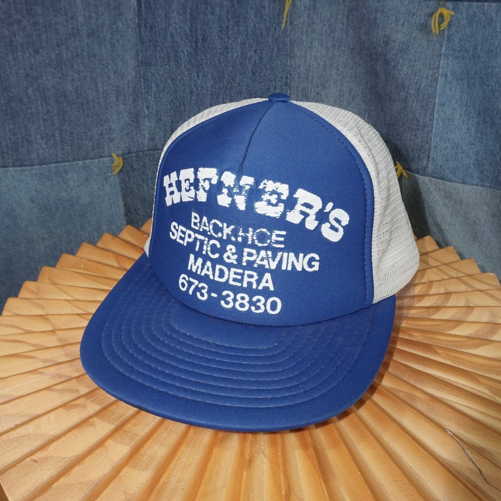 Vintage OSFA - Vintage Hefner‘s backhoe septic and paving Madera hat Size ONE SIZE - 2 Thumbnail