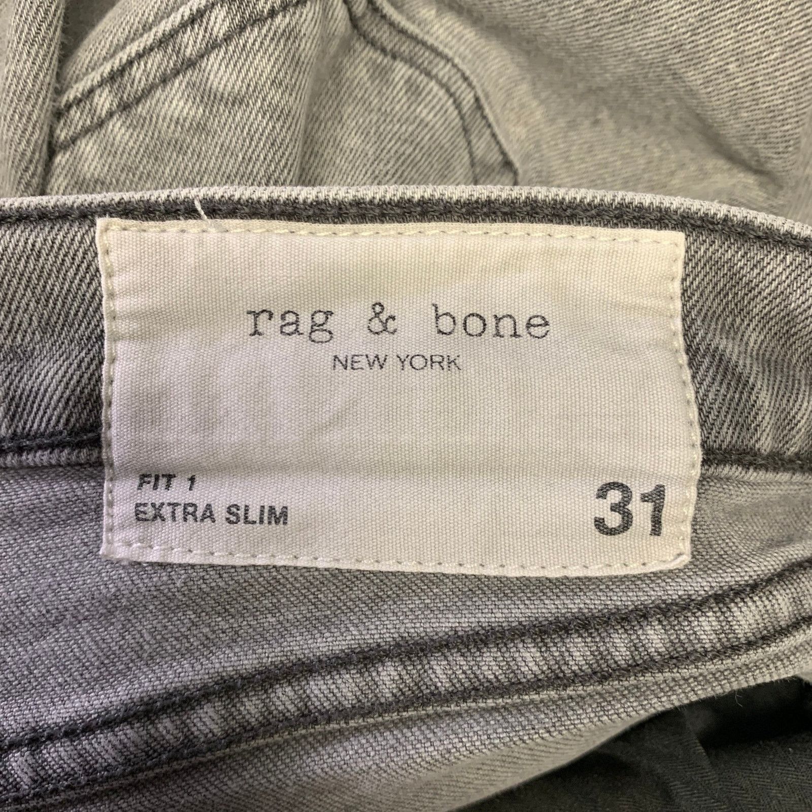 Rag & Bone RAG & BONE Size 31 Grey Wash Cotton Blend Skinny Jeans Size US 31 - 4 Thumbnail