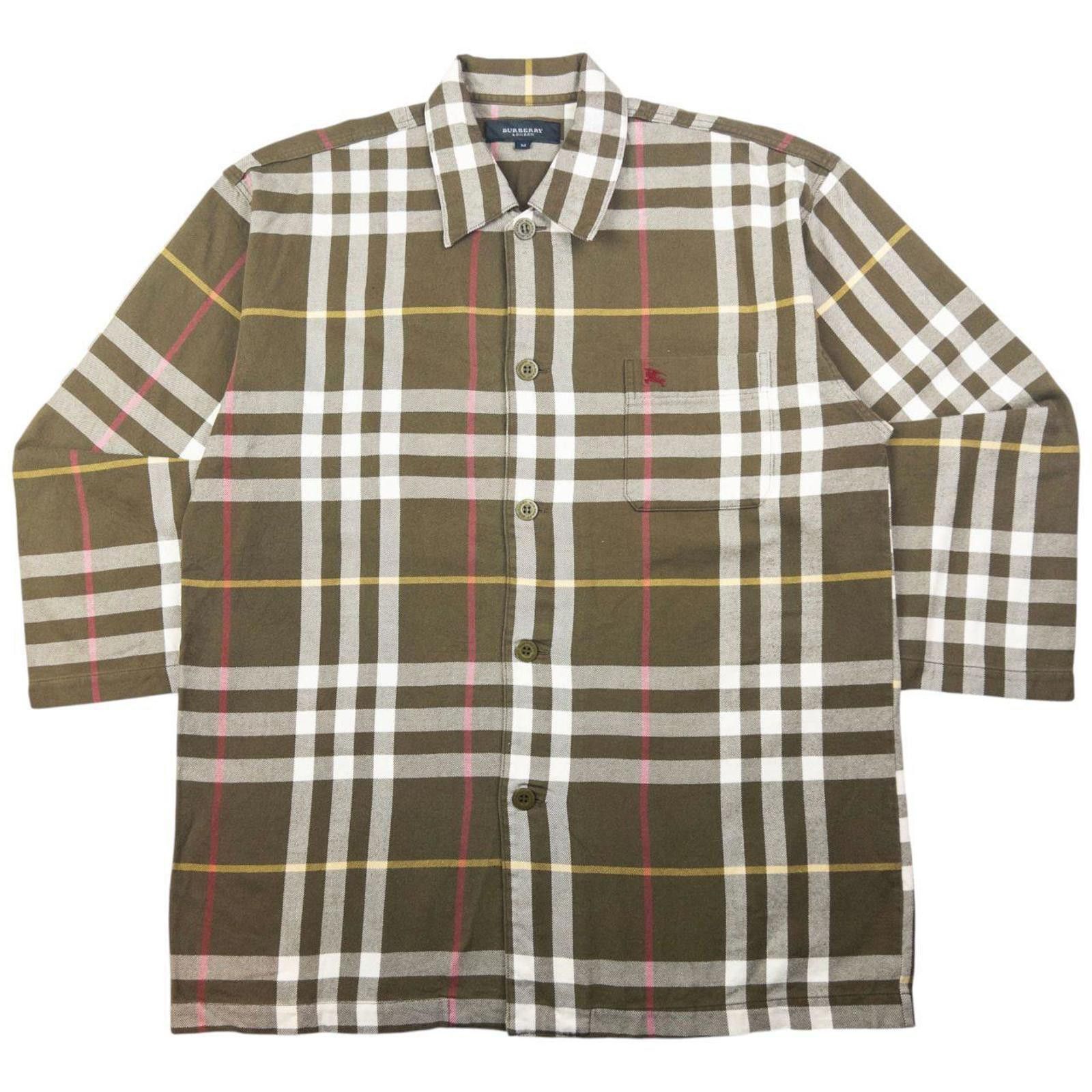 Vintage Burberry Nova Check Long Sleeve Button Up Shirt M