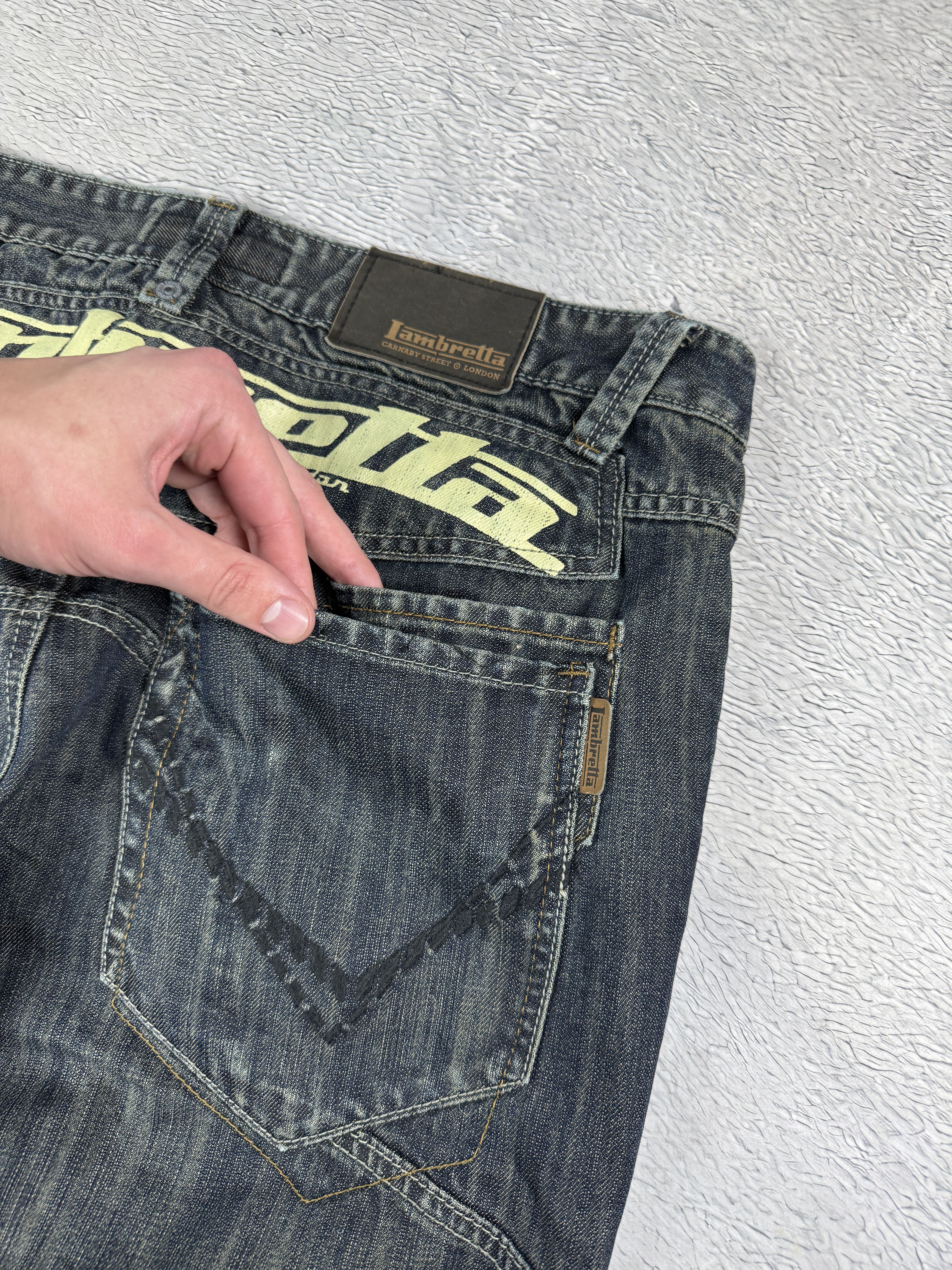JNCO Lambretta Jeans Vintage Easy Fit Straight Leg Streetwear Size US 38 / EU 54 - 6 Thumbnail
