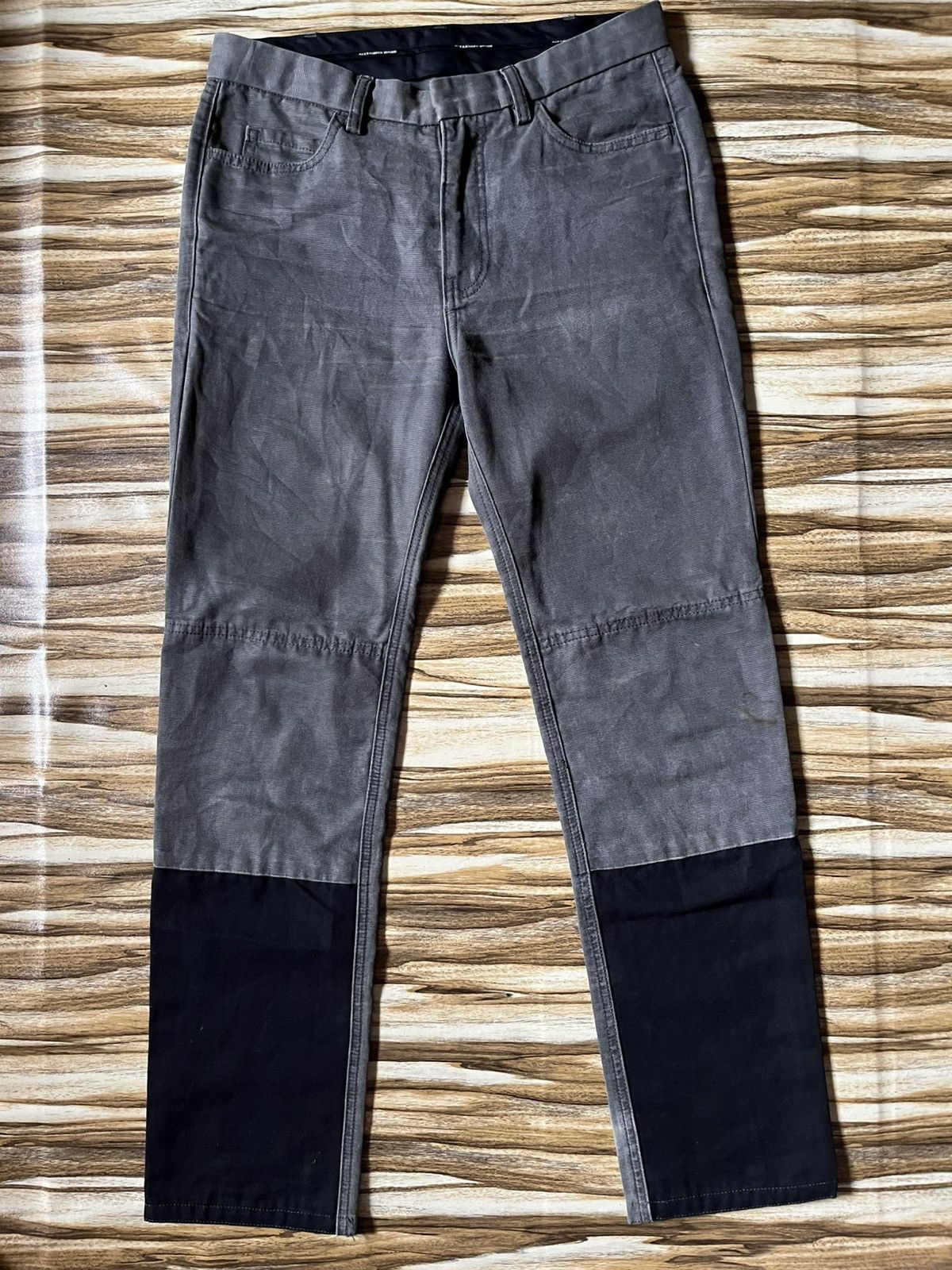 Alexander Wang Contrast Double Knee Cotton Gray and Black Size US 30 / EU 46 - 1 Thumbnail