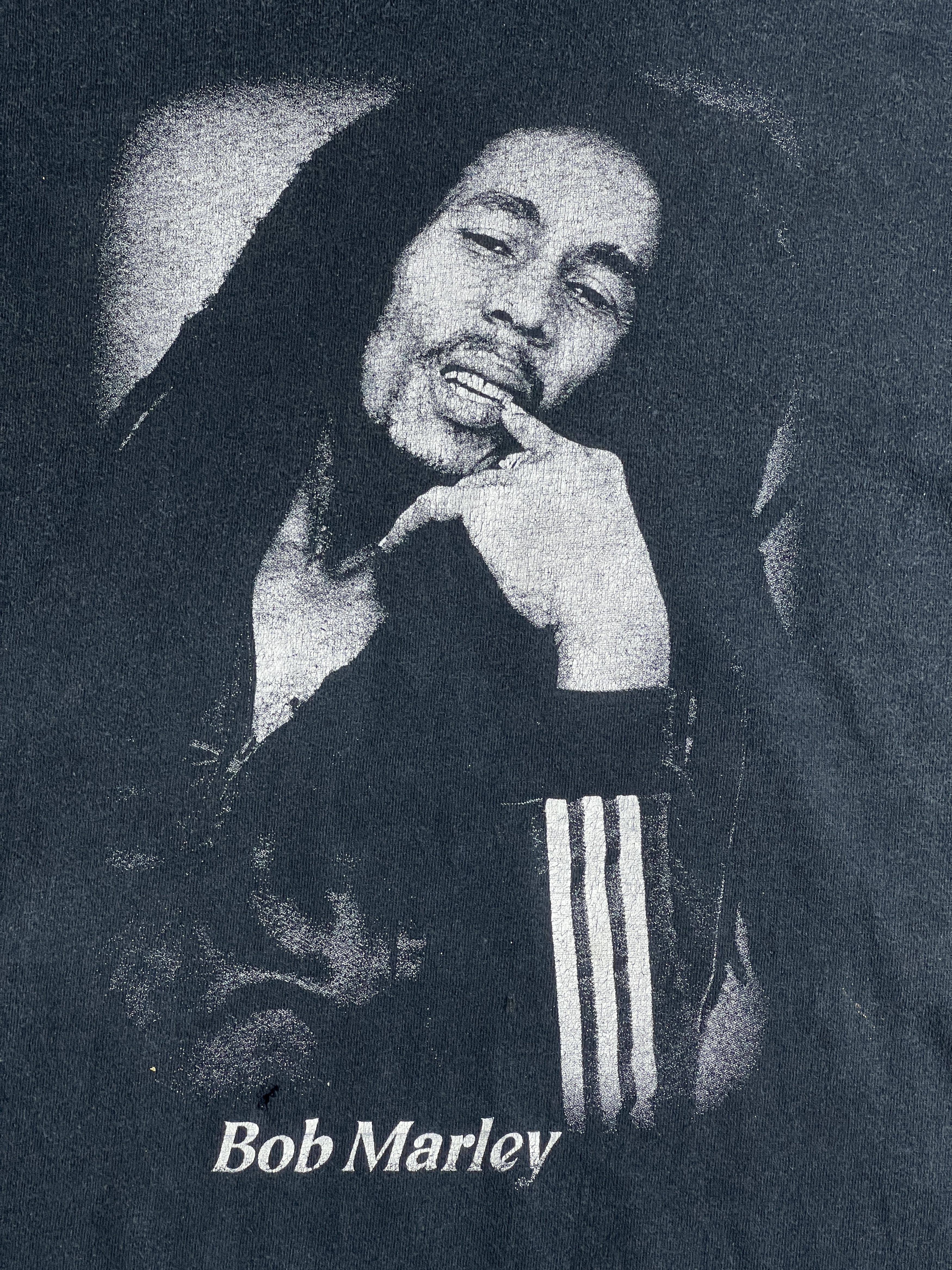 Bob Marley × Vintage VTG Bob Marley Reggae Faded Black Graphic Tee (XXL) GTME583 Size US XXL / EU 58 / 5 - 2 Thumbnail