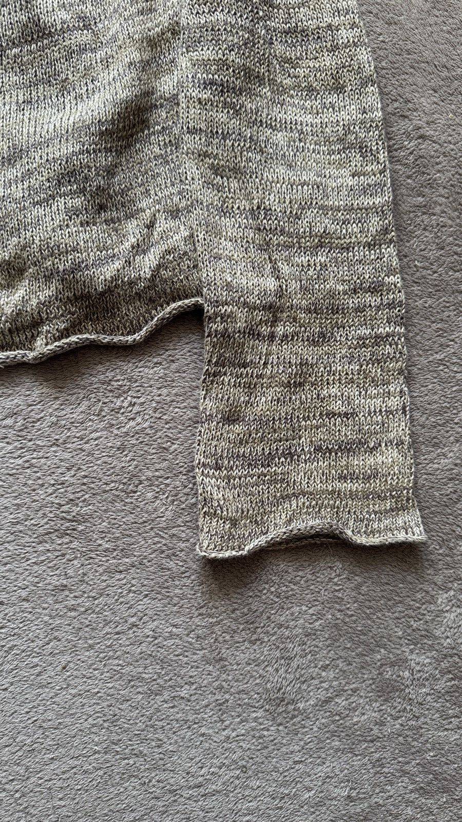 If Six Was Nine Archive Helmut Lang LGB Style Linen Knit Raw Hem Jumper Size US S / EU 44-46 / 1 - 3 Thumbnail