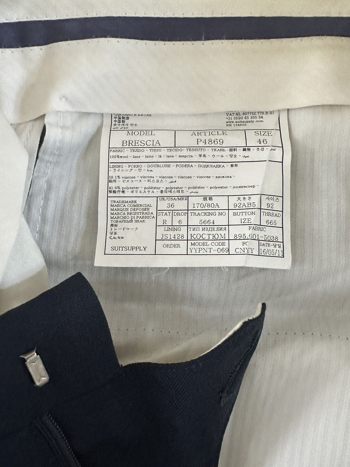 Suitsupply Suitsupply Navy Suit Men Size 46R - 7 Thumbnail
