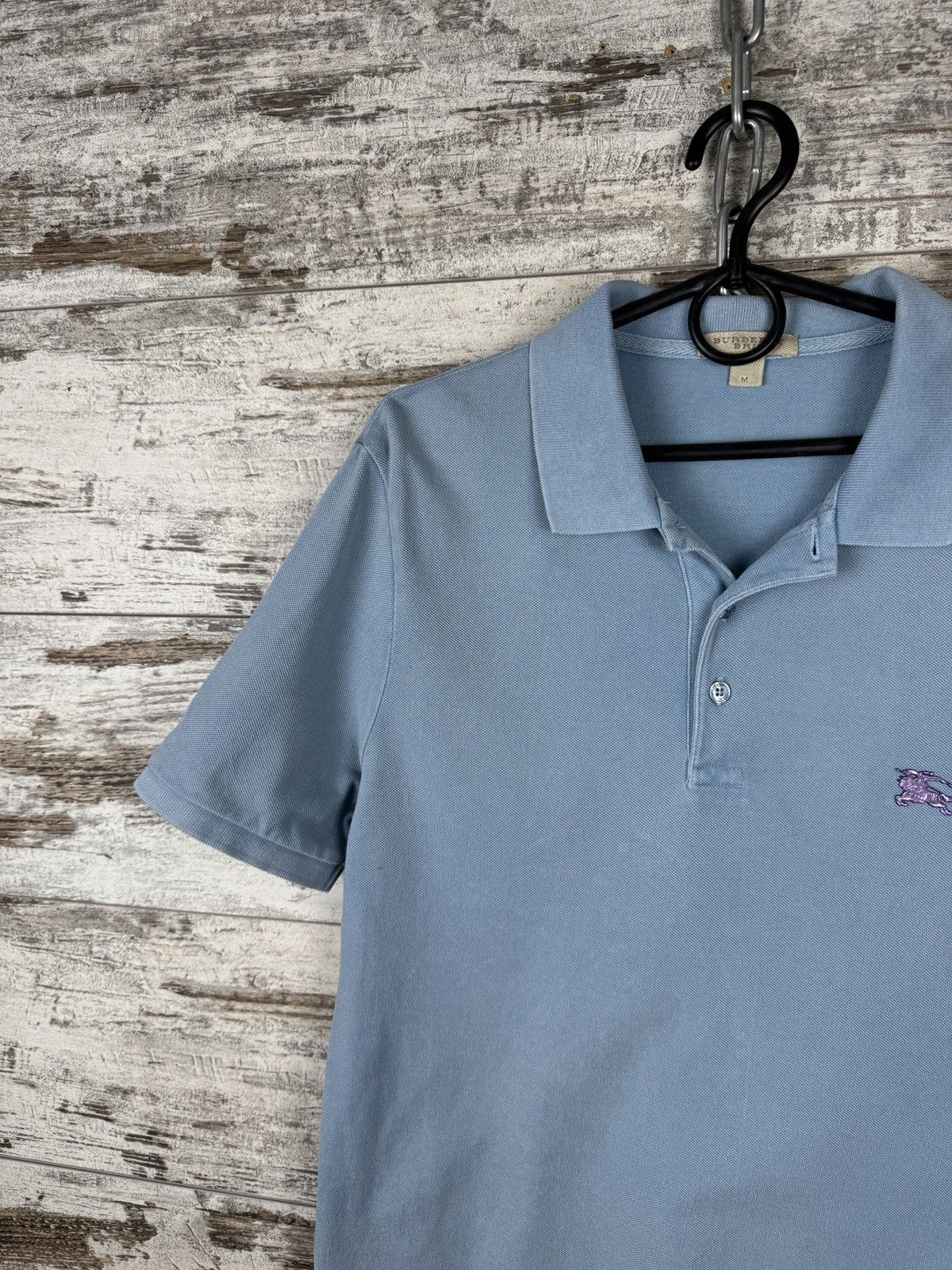 Burberry Vintage Burberry Brit polos metal logo luxury tee T-shirt Size US M / EU 48-50 / 2 - 3 Thumbnail