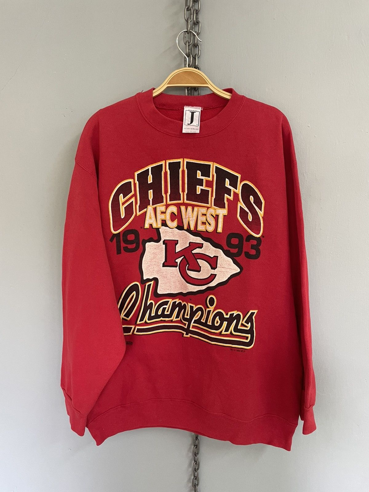 Vintage 90s Chiefs KC Champions NFLP sweatshirt