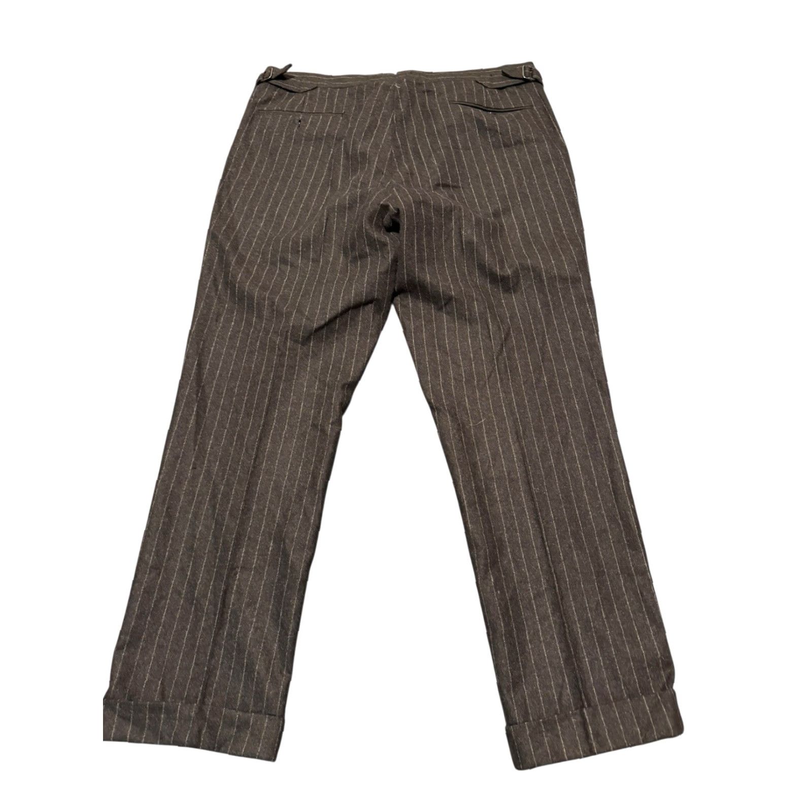 Ralph Lauren Purple Label Ralph Lauren Purple Label Flat Front Dress Pants Side Tabs Wool Men's W32s/L27 Pants Dress Size US 32 / EU 48 - 7 Thumbnail