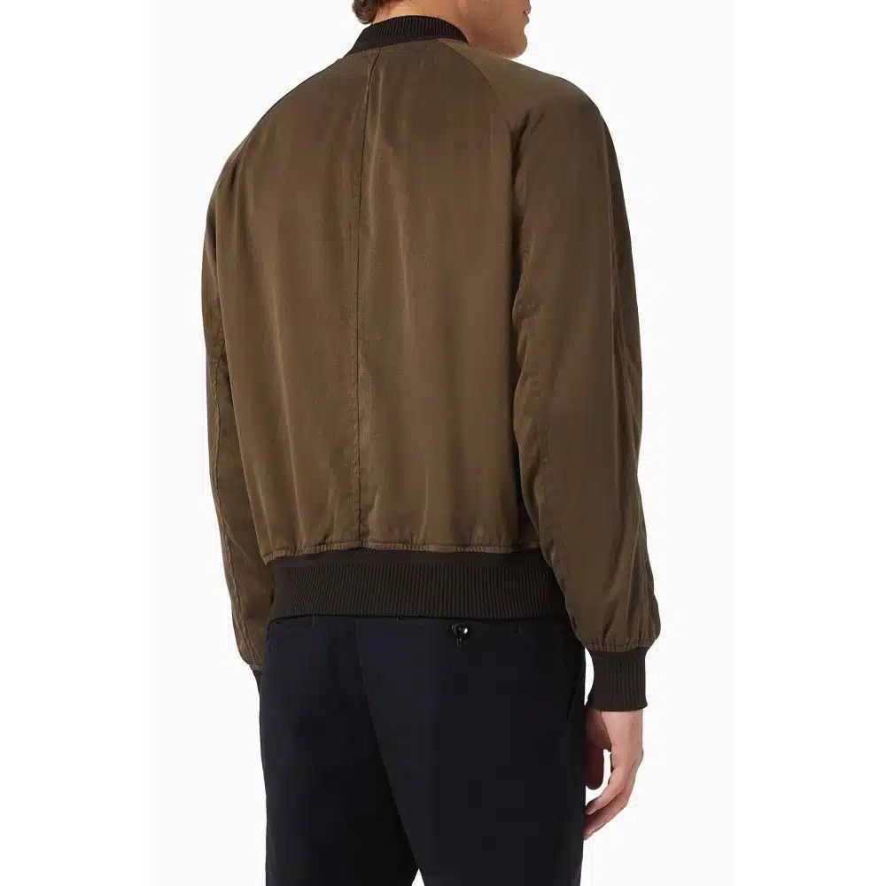 Tom Ford o1loc1c0825 OBS028 Viscose Cady Bomber Jacket in Brown Size US L / EU 52-54 / 3 - 2 Thumbnail