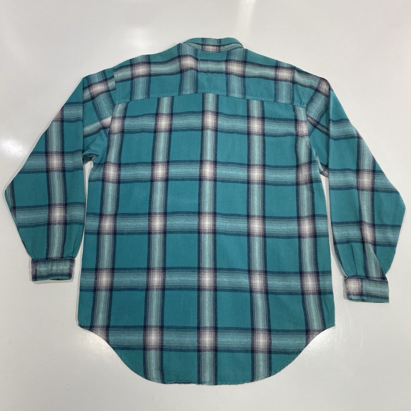 Levi's VTG Levi's Men’s M Teal Blue Shadow Plaid Flannel Shirt Size US M / EU 48-50 / 2 - 8 Thumbnail