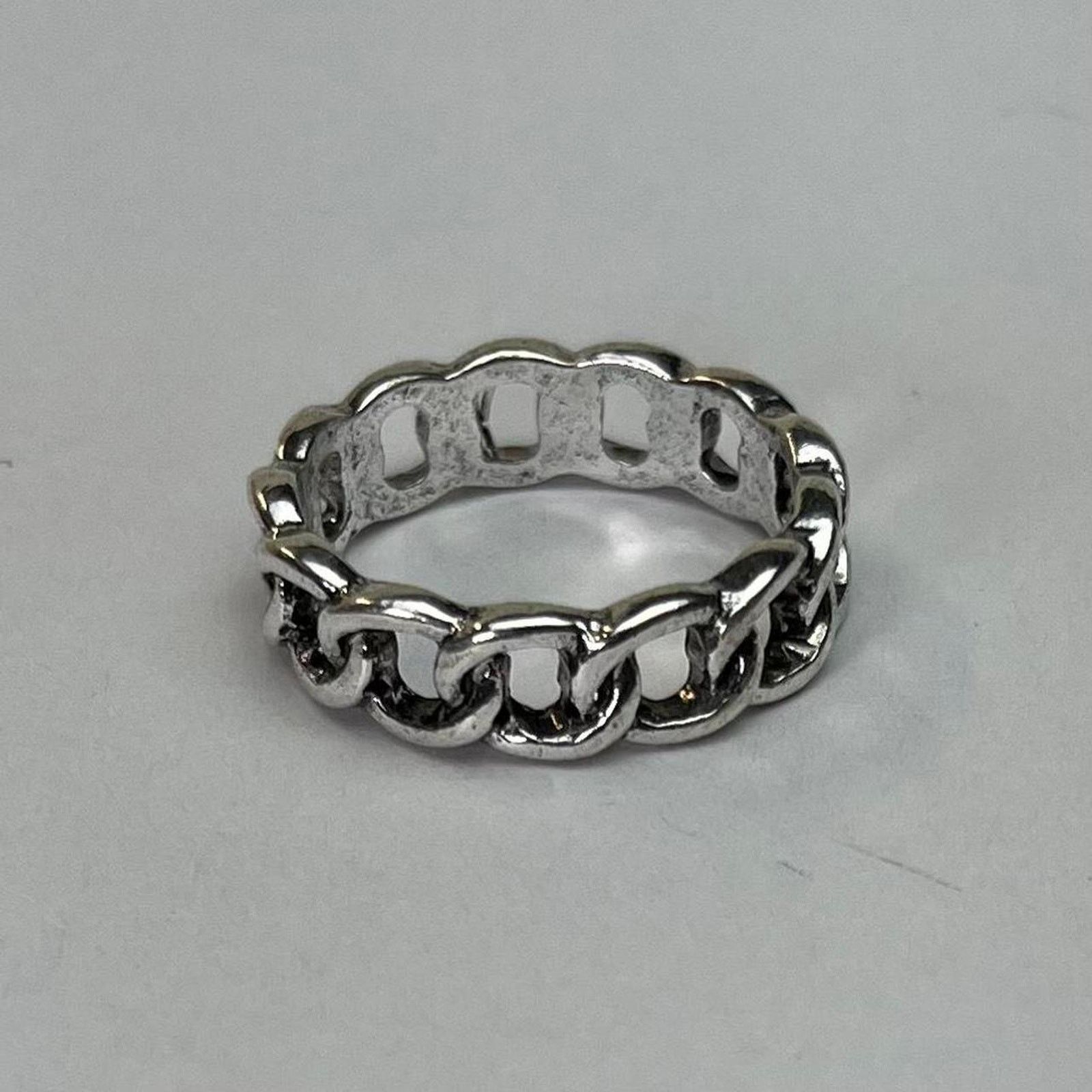 Vintage Y2k 2000s vintage style cuban link ring Size ONE SIZE - 2 Thumbnail