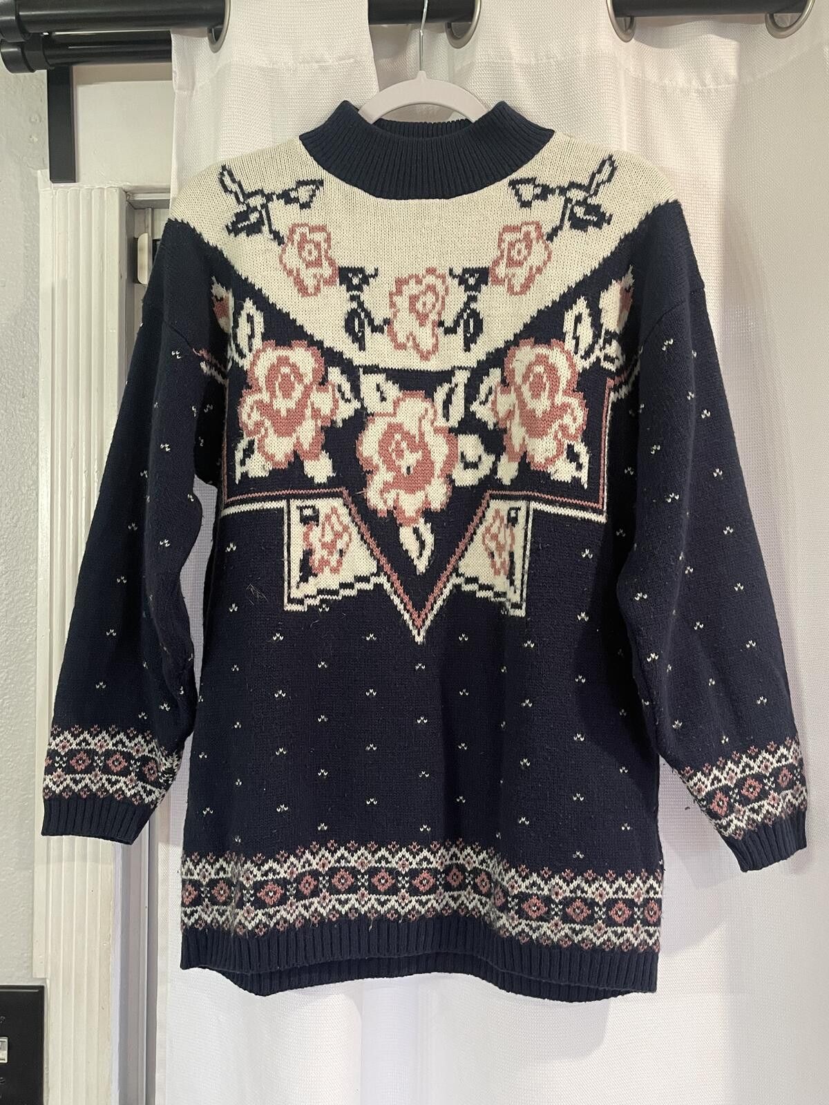 Other Carriage Court Vintage Floral Knit Sweater Small Size S / US 4 / IT 40 - 1 Thumbnail