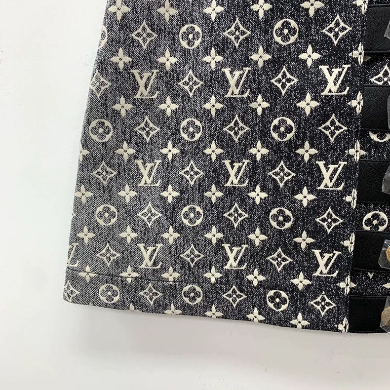 Louis Vuitton Louis Vuitton 23 Dark Grey Cotton Casual Skirt with Full P Size 35" - 4 Thumbnail
