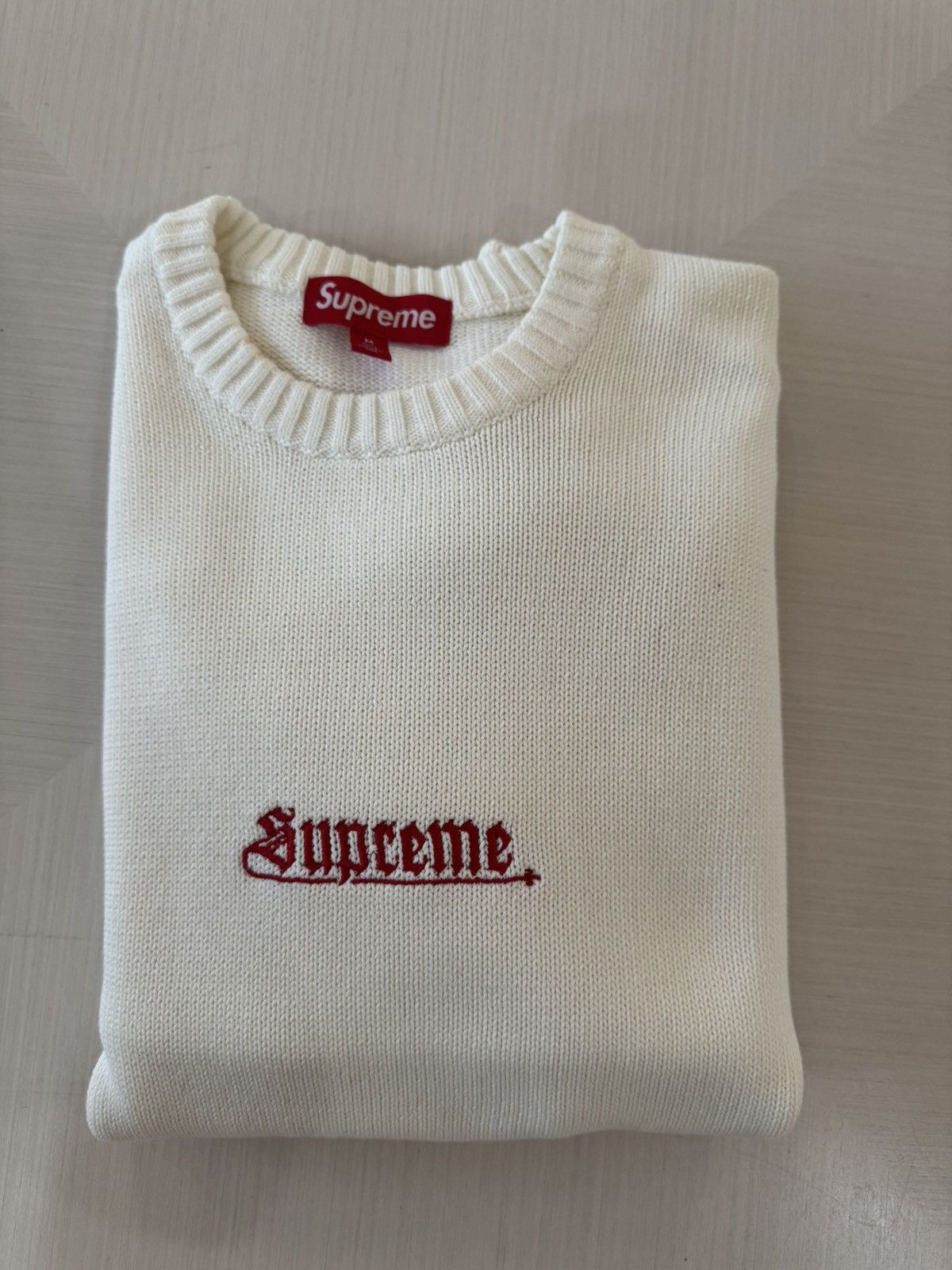 Supreme Supreme Snowmobile Sweater - White - Size Large
