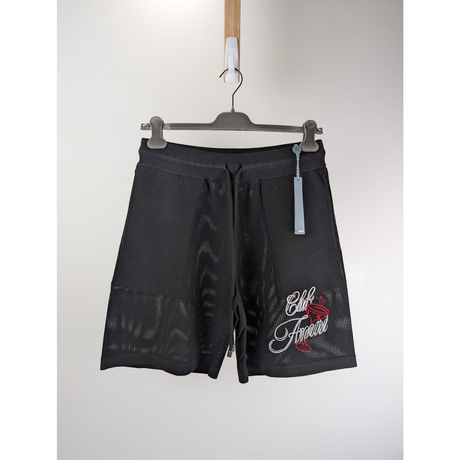 Amiri o1rshd1 Club Amiri Crochet Short Shorts in Black Size US 38 / EU 54 - 8 Thumbnail
